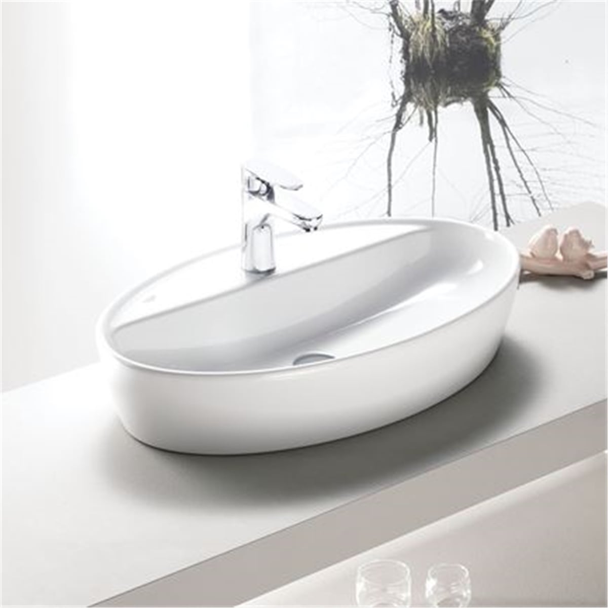 Turkuaz 67X42 Cm One Batarya Delikli Lavabo 076500