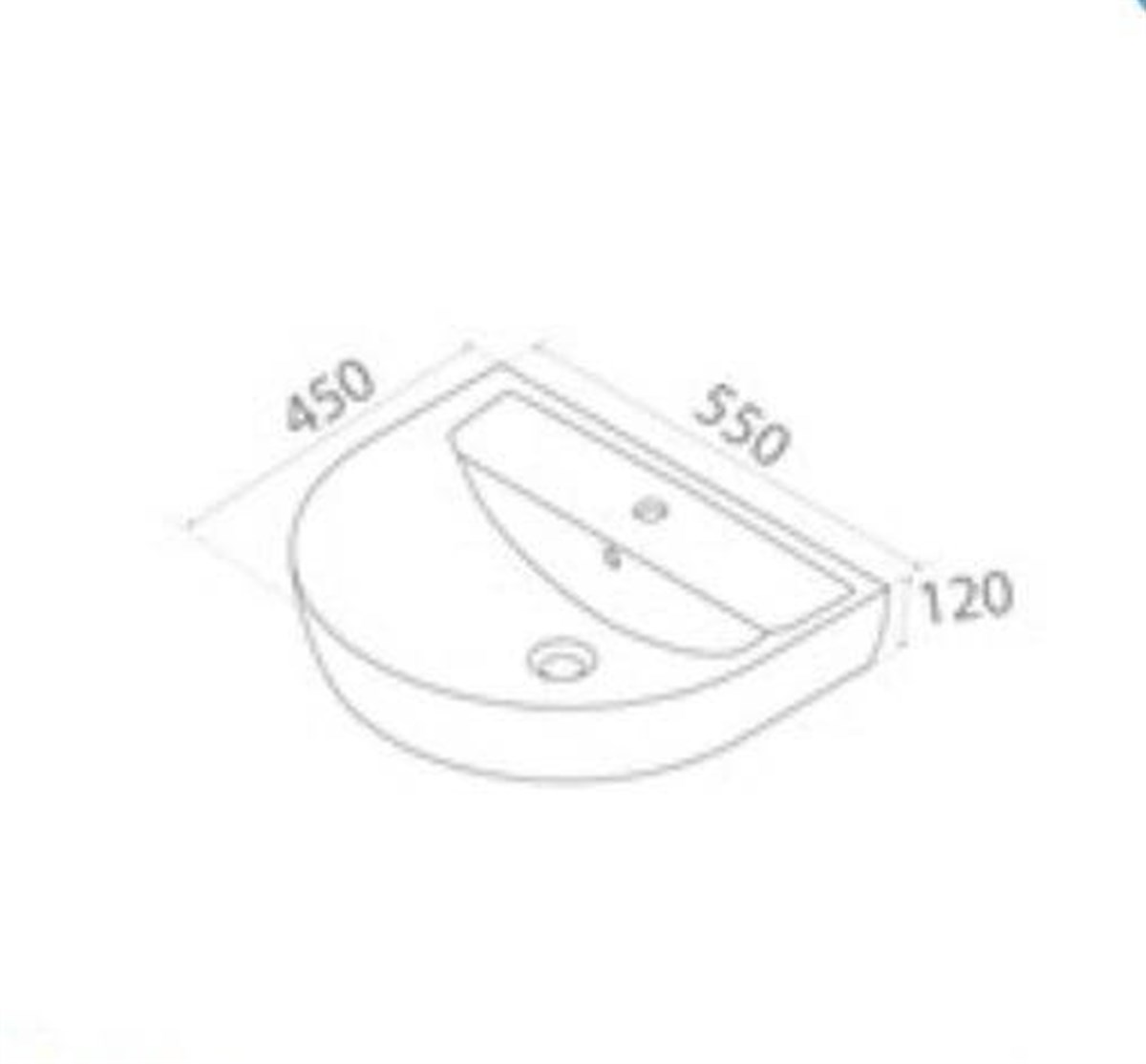 Turkuaz Bella Lavabo 45*55Cm 003300