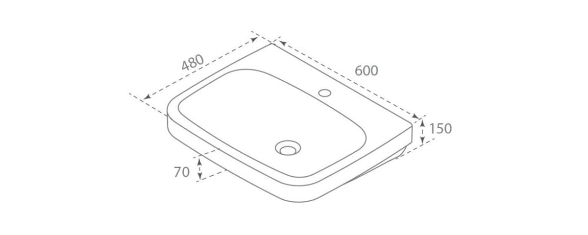 Turkuaz Noura 60X48 Cm Lavabo 007700