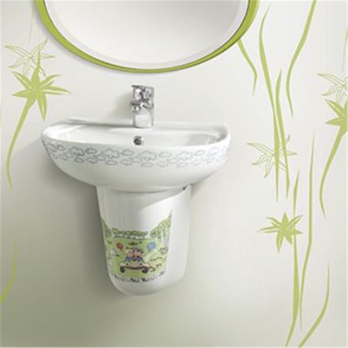 Turkuaz Yumurcak Lavabo 35X45 Cm