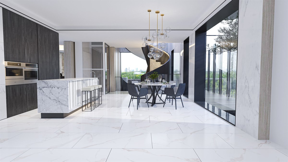 Uşak Seramik 59,5x119,5 Bianco Calacata Yer ve Duvar Seramiği