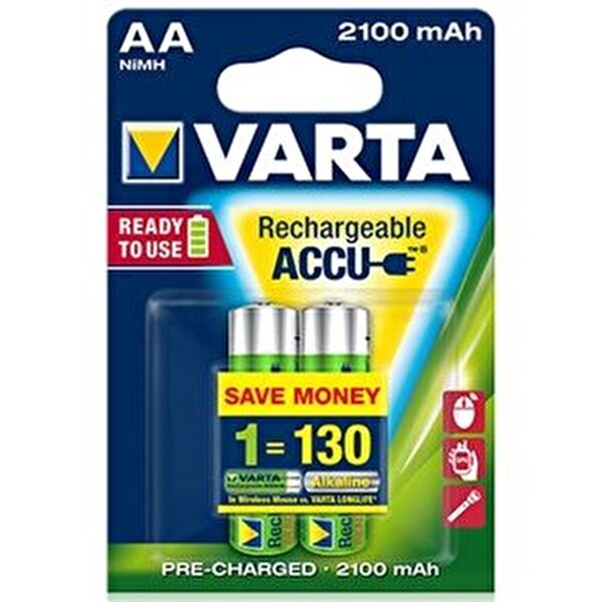 Varta Şarj Edilebilir Accu 2100 mAh 2xaa 56706101412