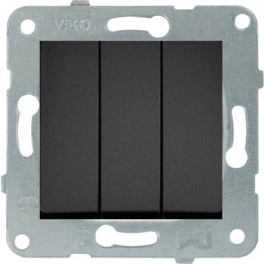 Viko Gece Siyahı Üçlü Anahtar 90444068