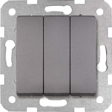 Viko Granit Gri Üçlü Anahtar 90442068