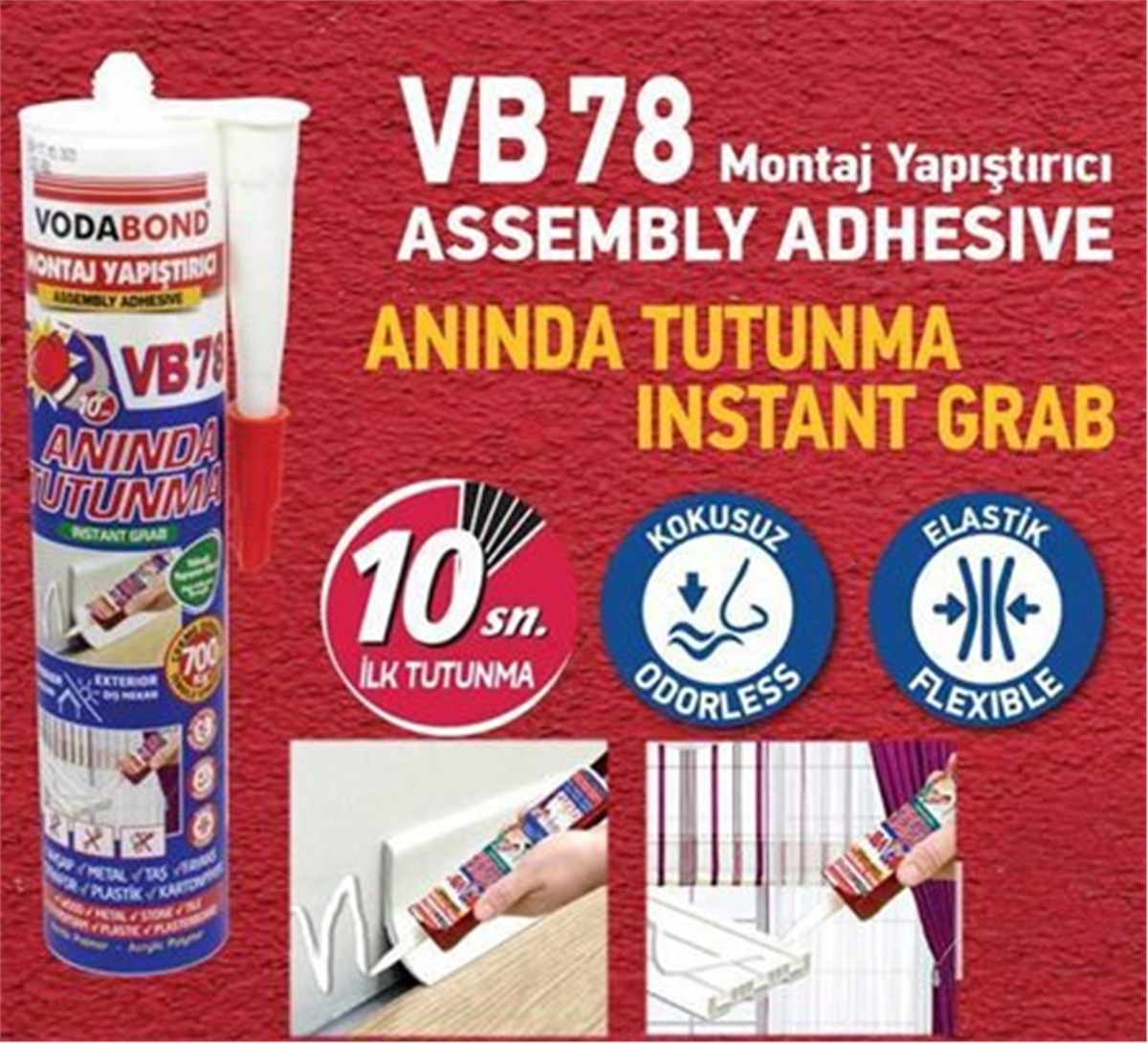 Vodabond Vb78 Montaj Yapıştırıcı Beyaz 420 Gr