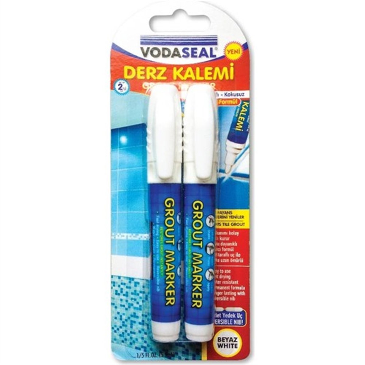 Vodaseal Derz Kalemi 2 Li Beyaz