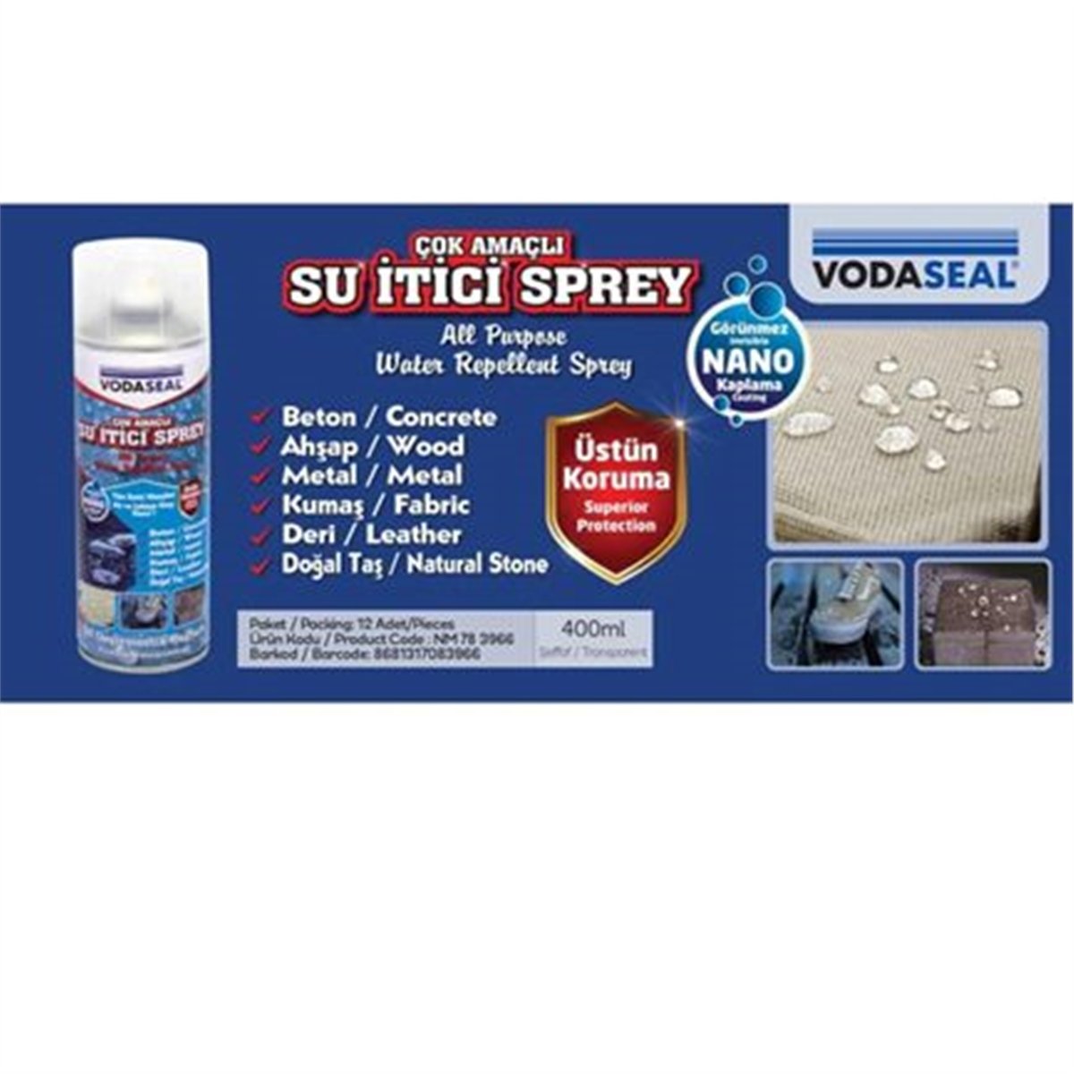 Vodaseal Su İtici Sprey 400 Ml Şeffaf