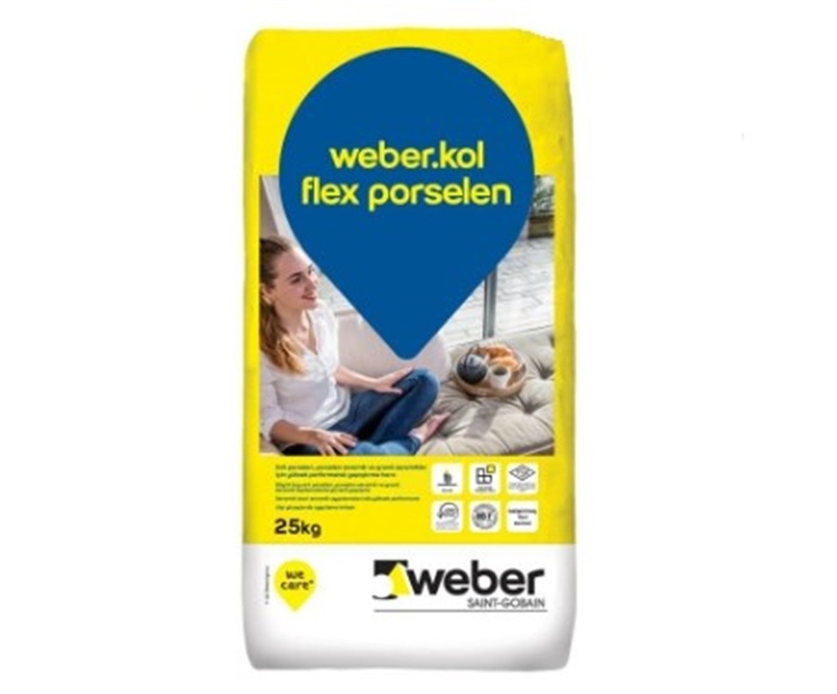 Weber Kol Flex Porselen Yapıştırma Harcı Gri 25 Kg