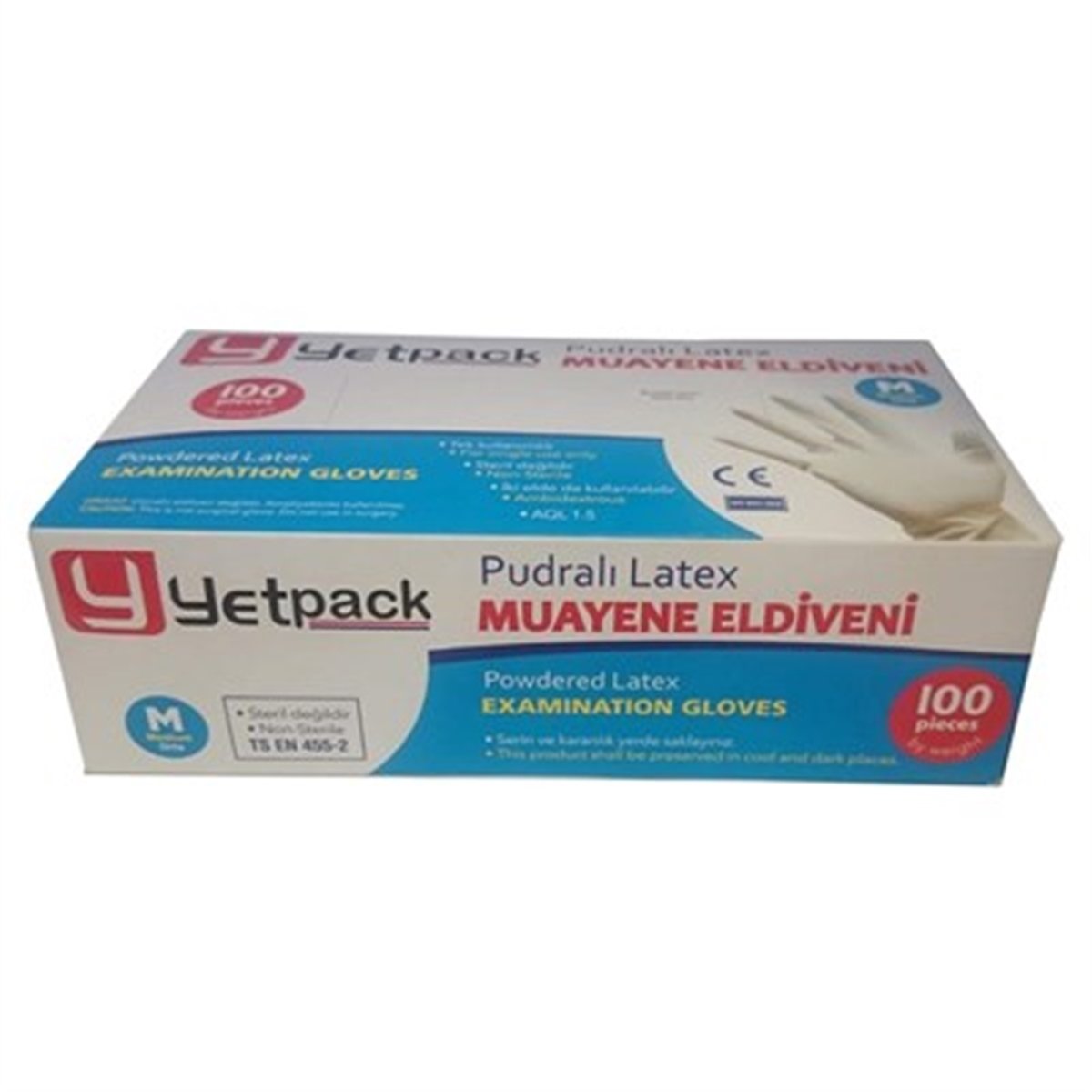 Yetpack Muayene Eldiveni M (100 Adet Paket)