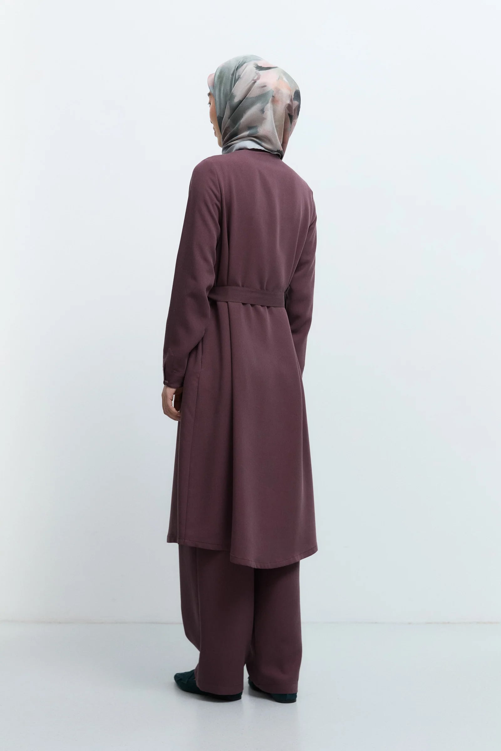 Beli Kemerli Tunik - Mürdüm