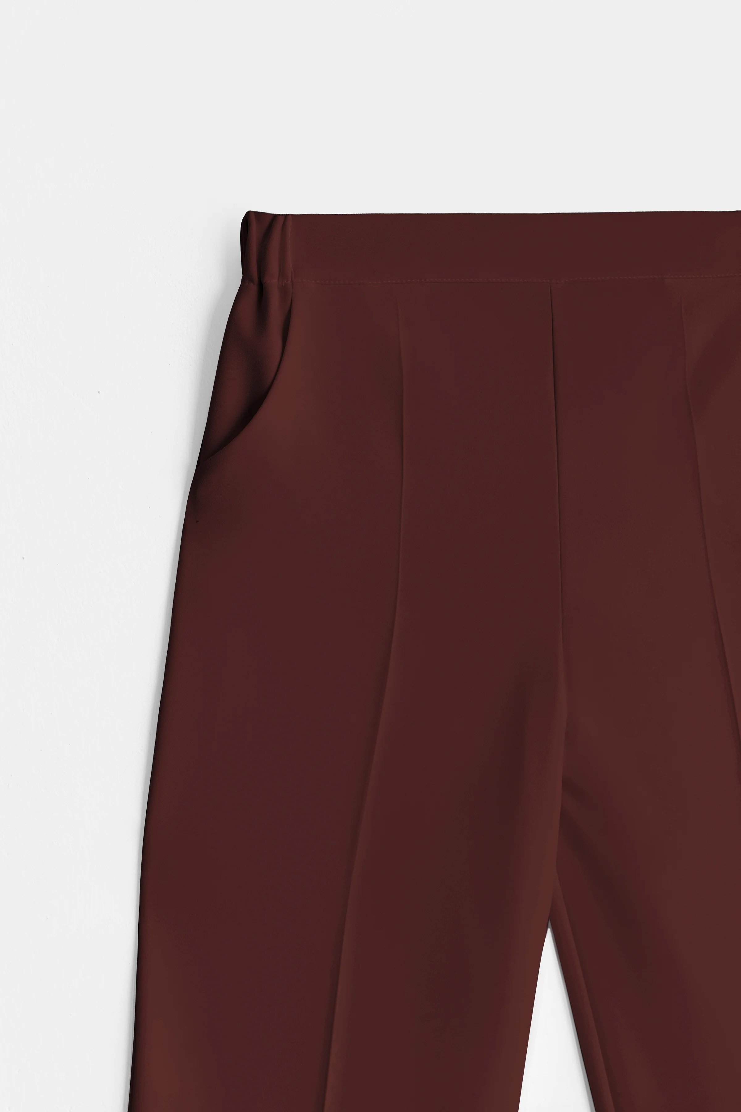 Beli Lastikli Culotte Pantolon - Kahve