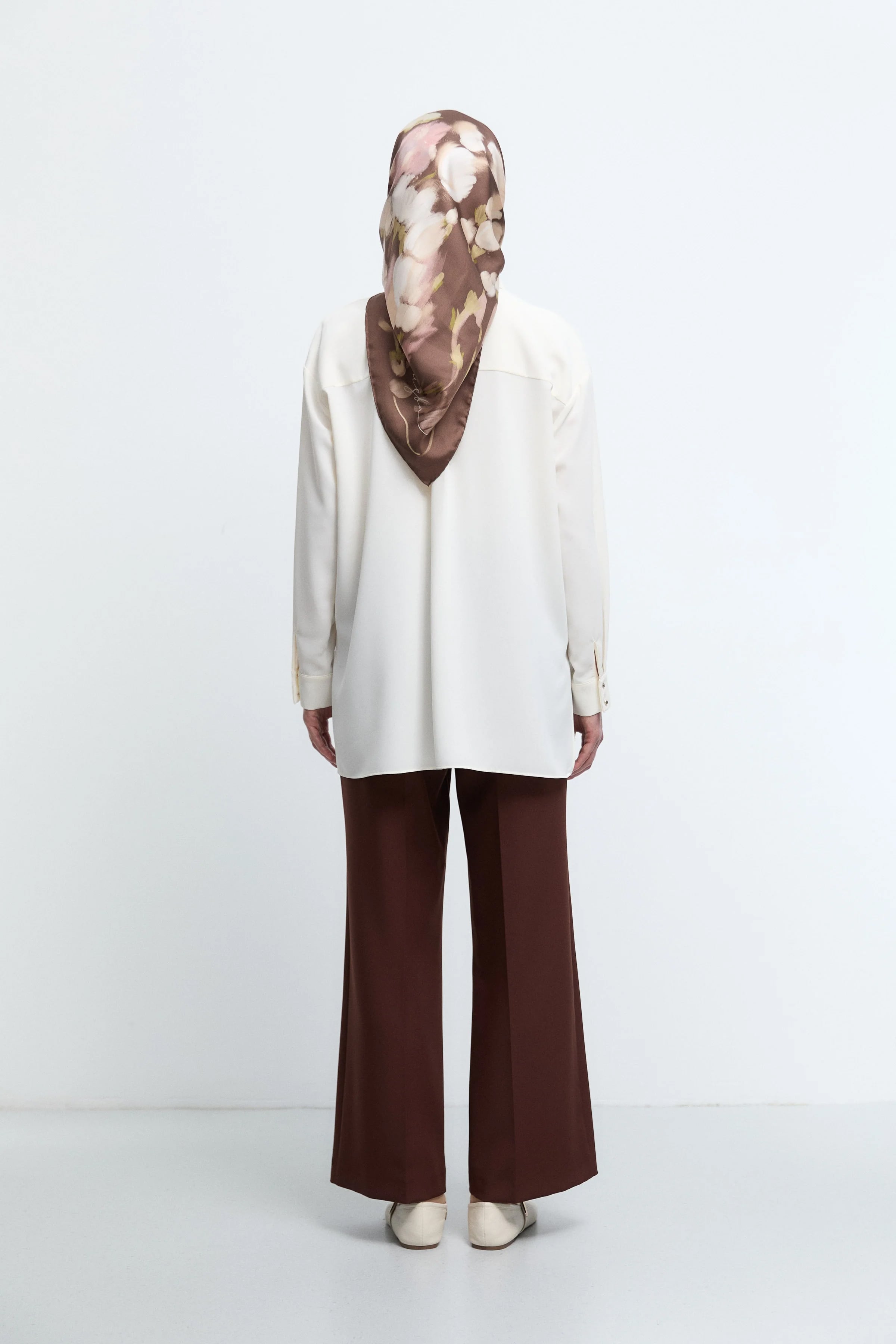 Beli Lastikli Culotte Pantolon - Kahve