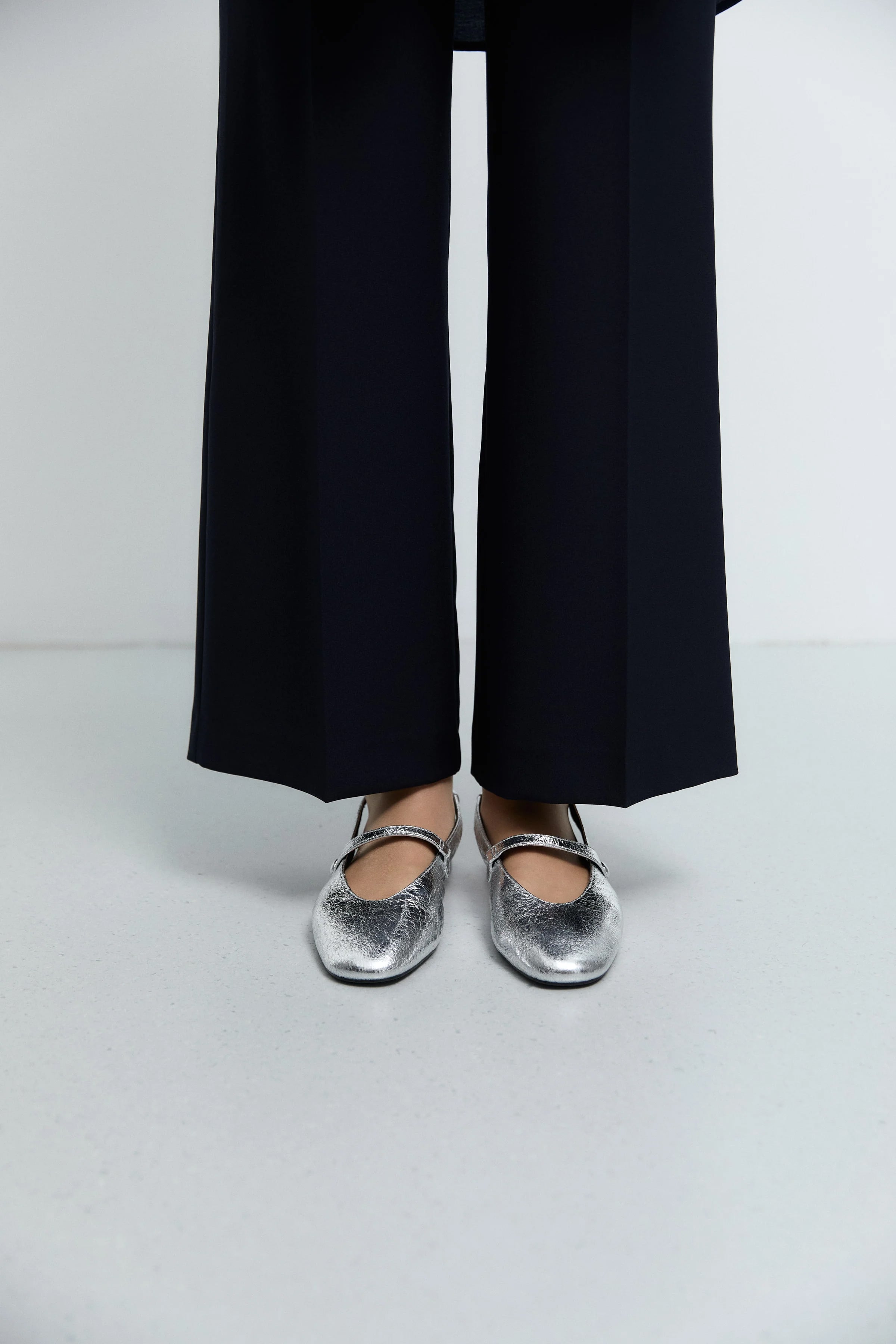Beli Lastikli Culotte Pantolon - Lacivert