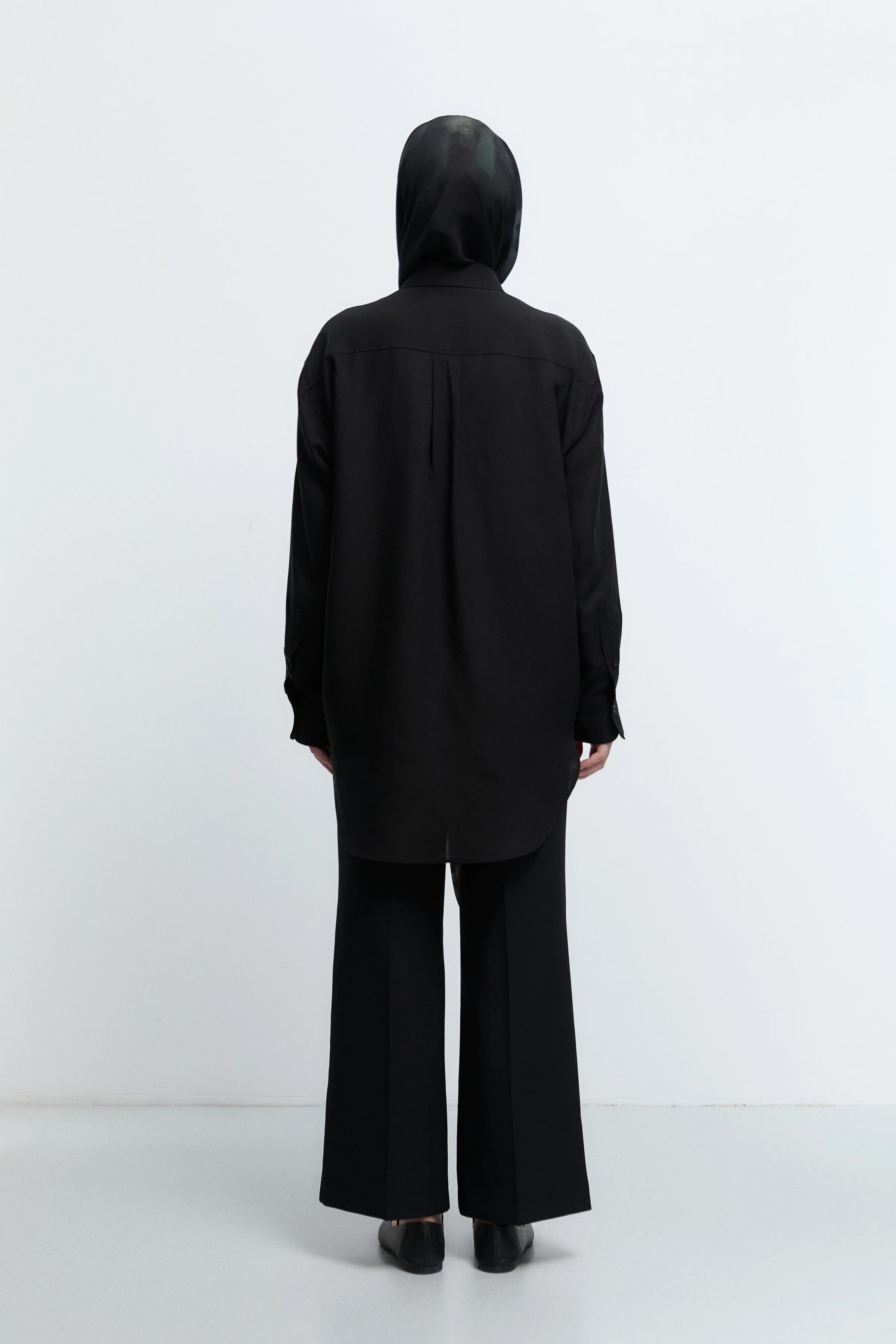 Beli Lastikli Culotte Pantolon - Siyah