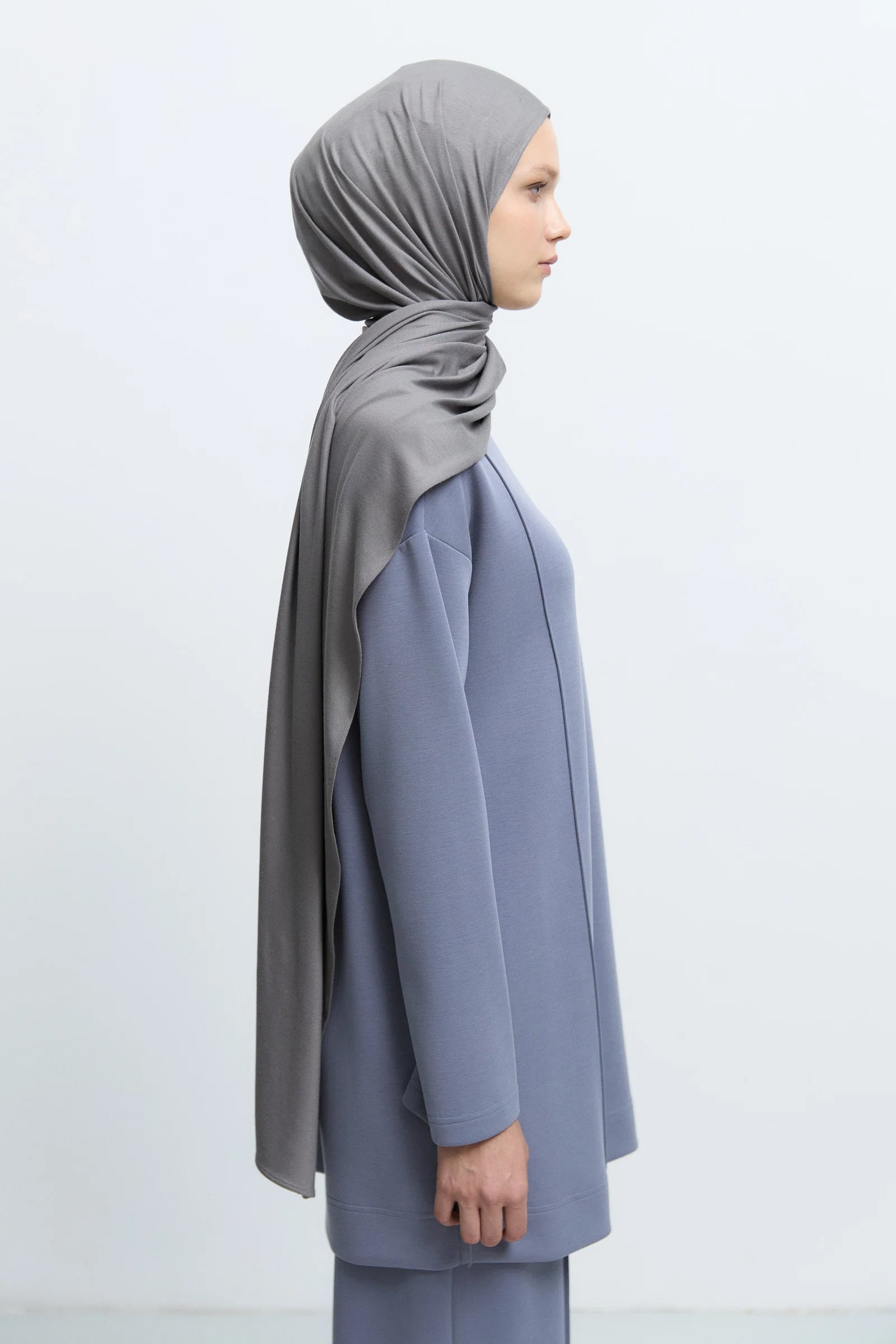 Bisiklet Yaka Tunik - İndigo