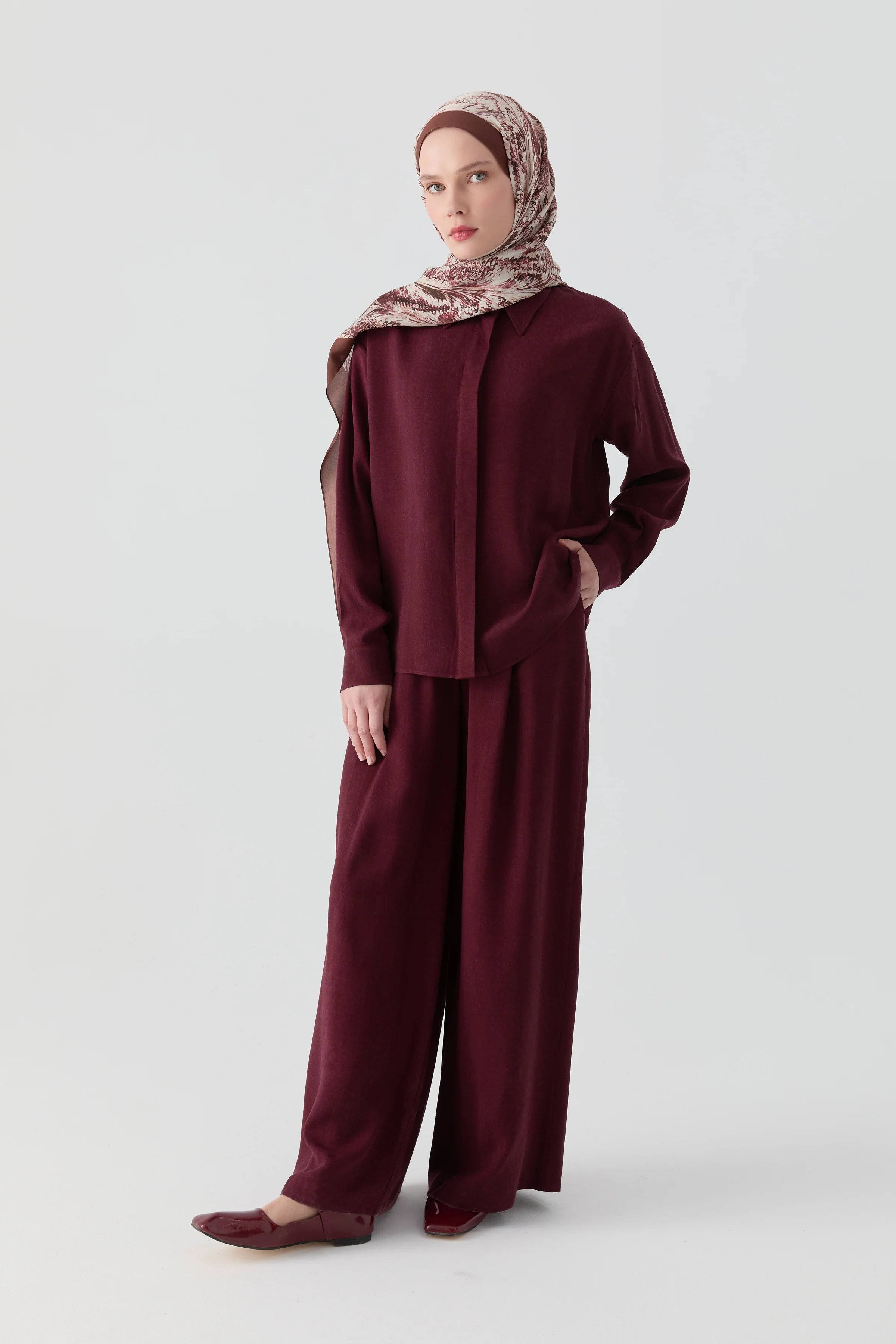 Bol Paça Pantolon - Bordo