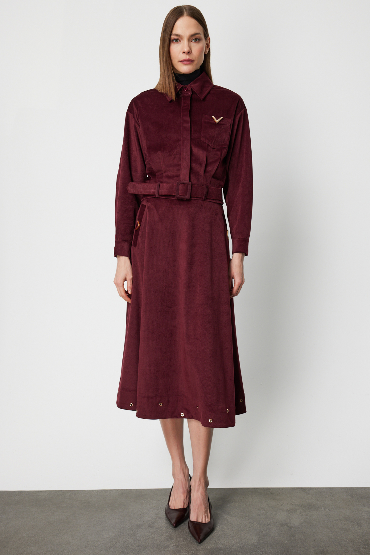 Ceket - Bordo