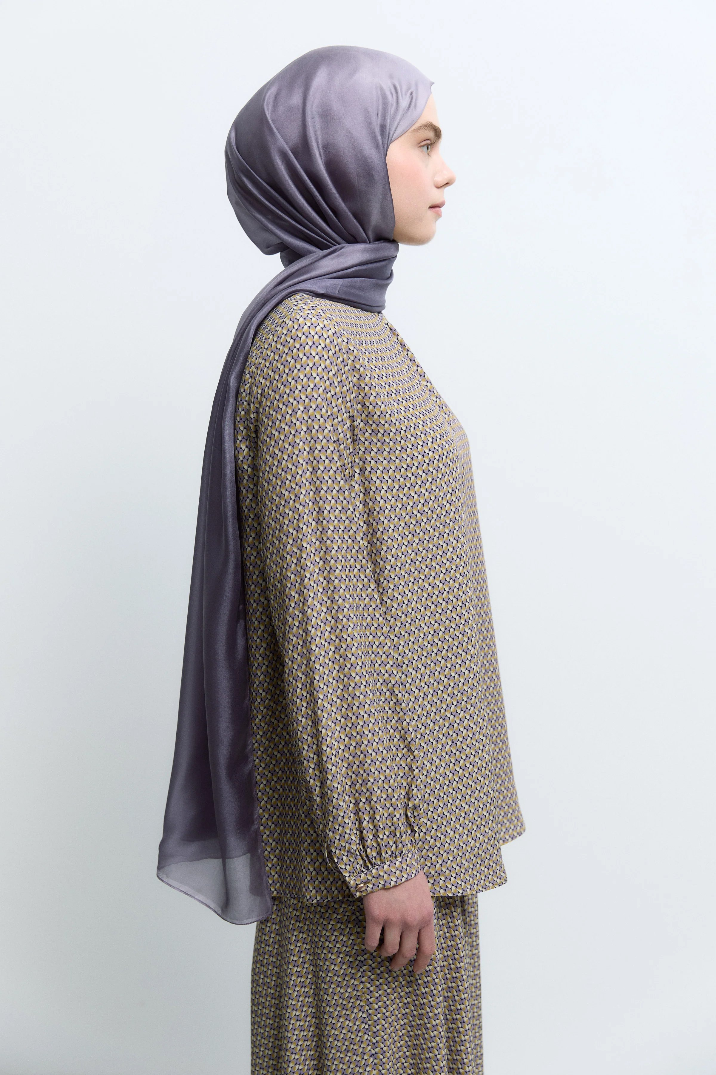 Desenli Bluz - Olive
