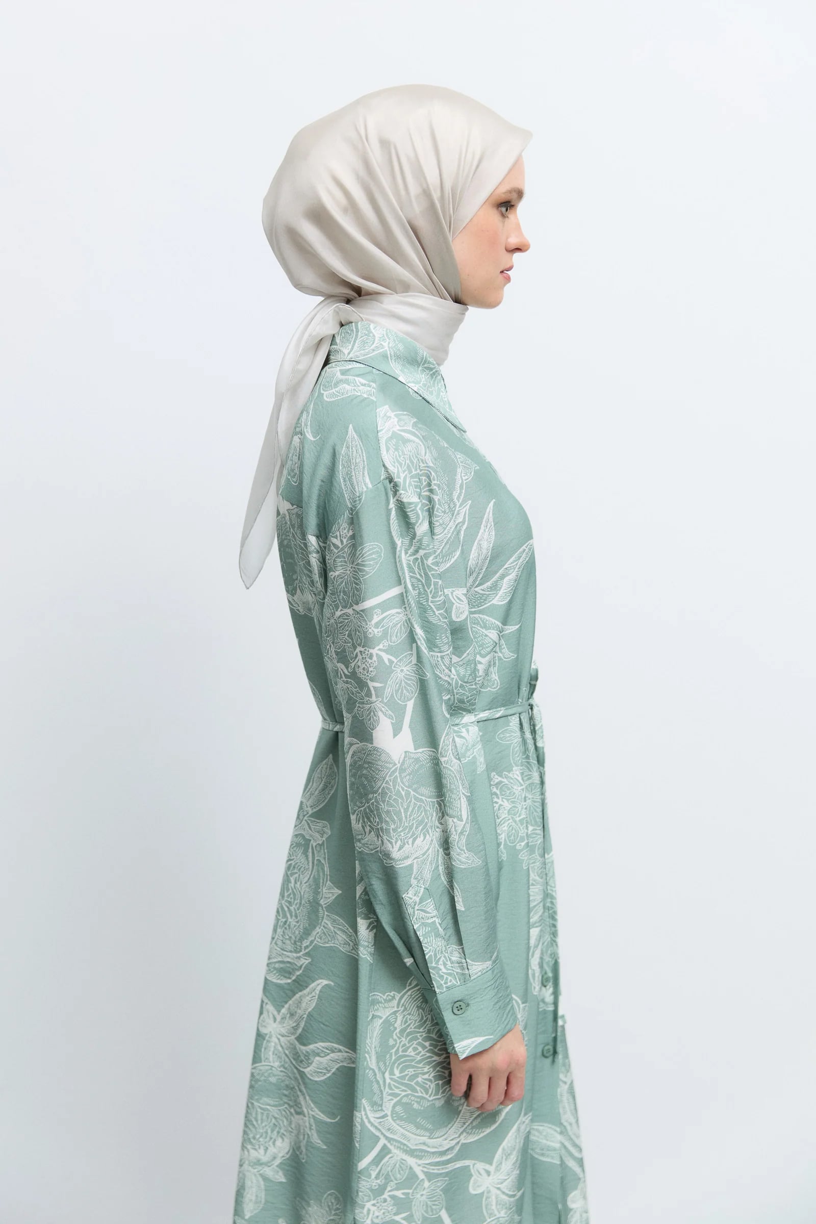 Gömlek Yaka Tunik - Mint