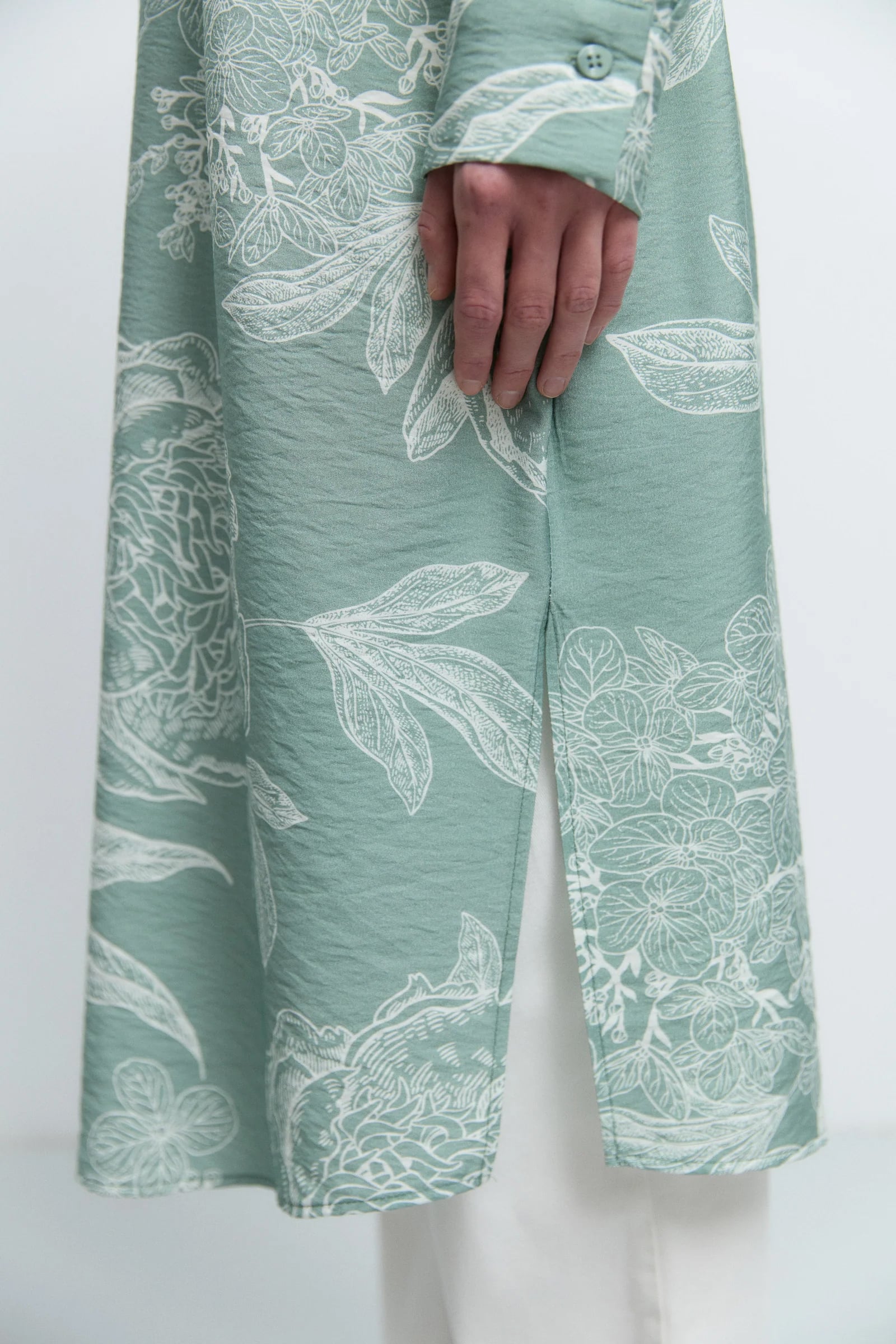 Gömlek Yaka Tunik - Mint