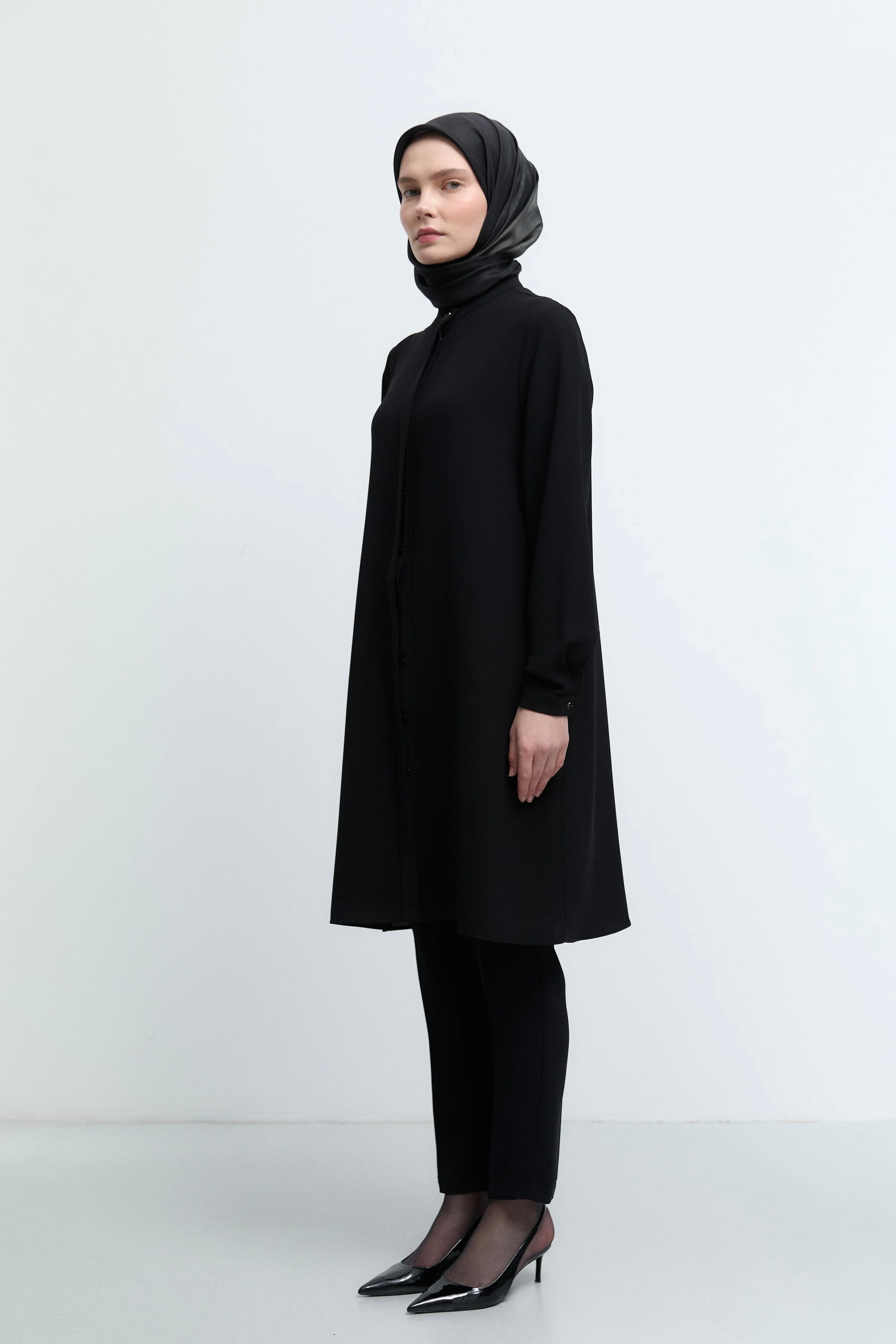 Hakim Yaka Tunik - Siyah