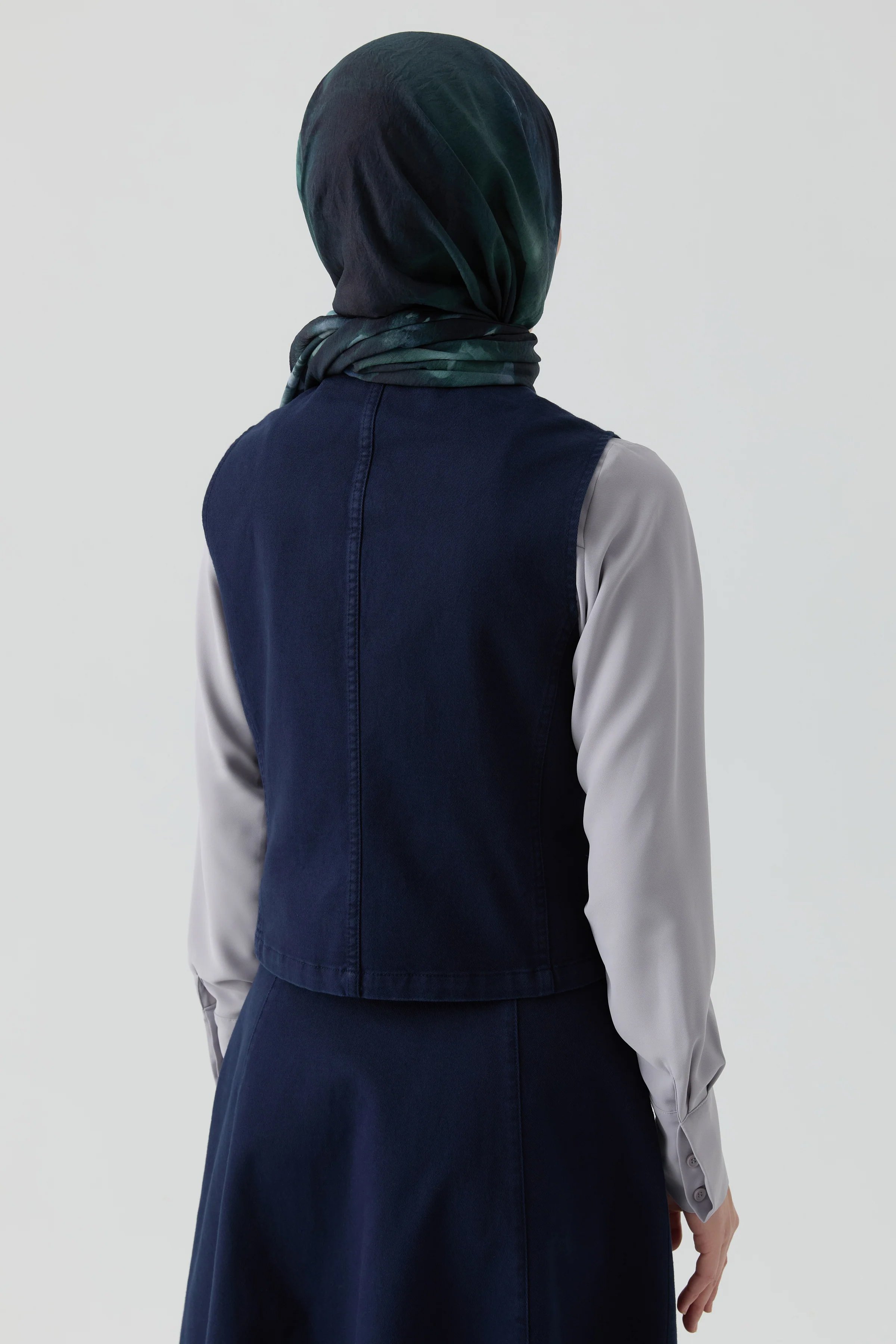 Kanvas Mini Yelek - Lacivert