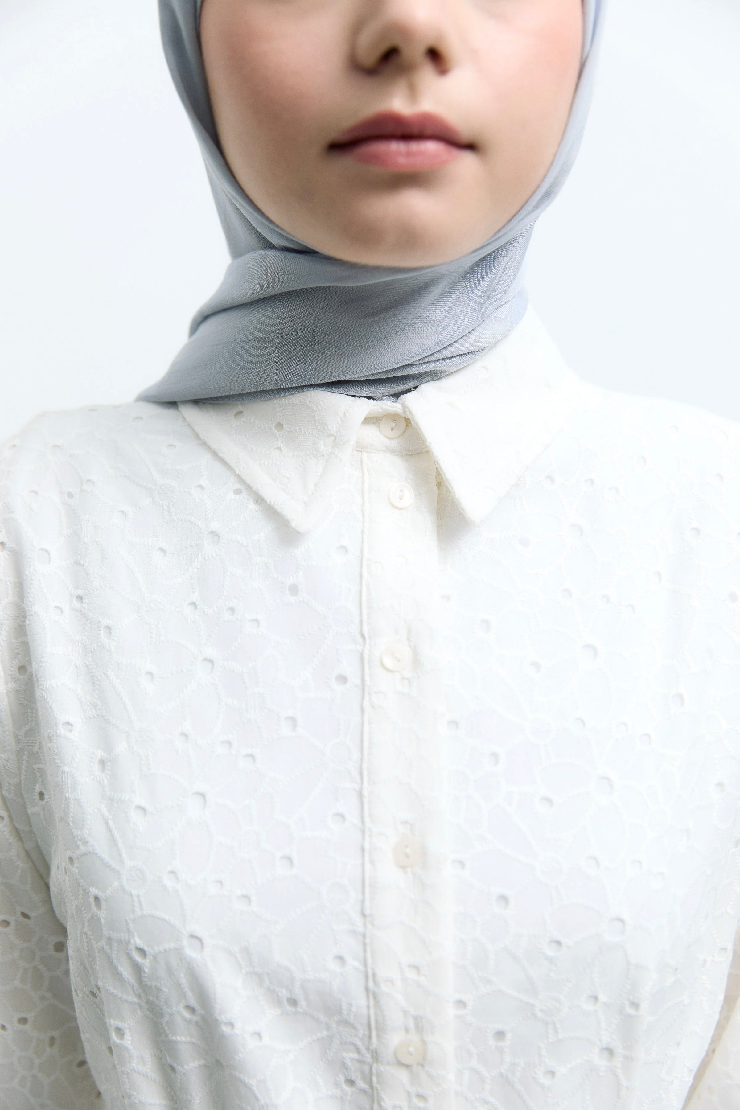 Kuşak Detaylı Elbise - Beyaz