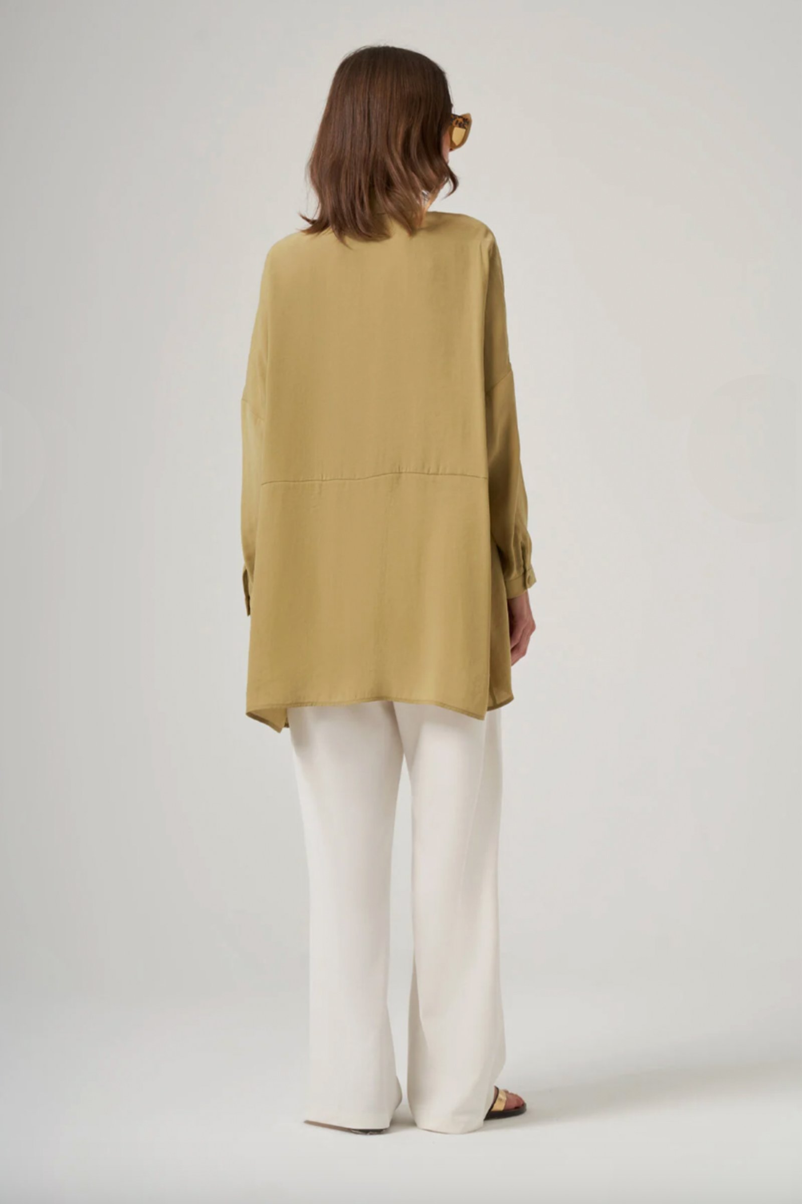 Oversize Gömlek - Olive