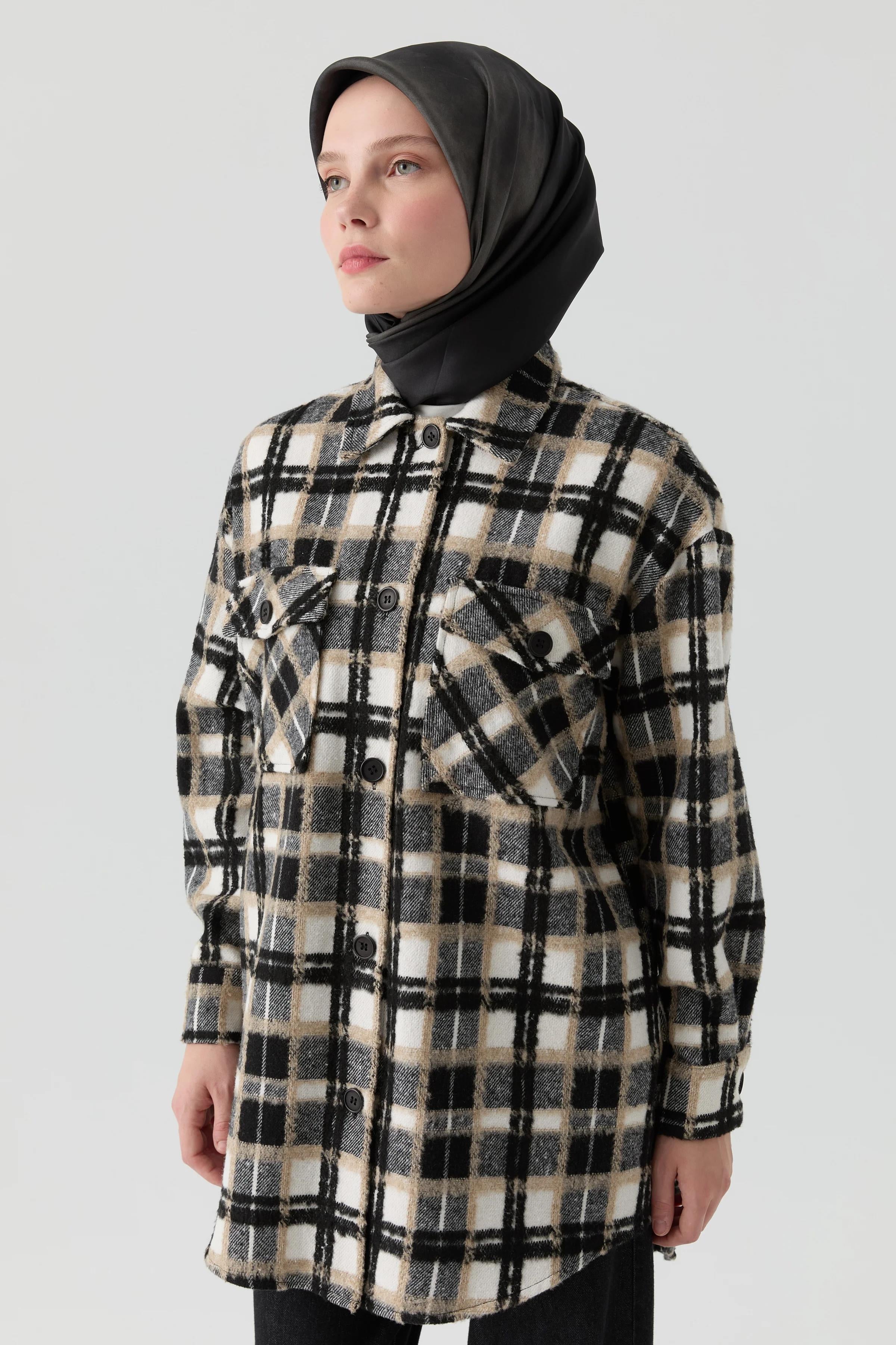 Oversize Oduncu Gömlek - Siyah
