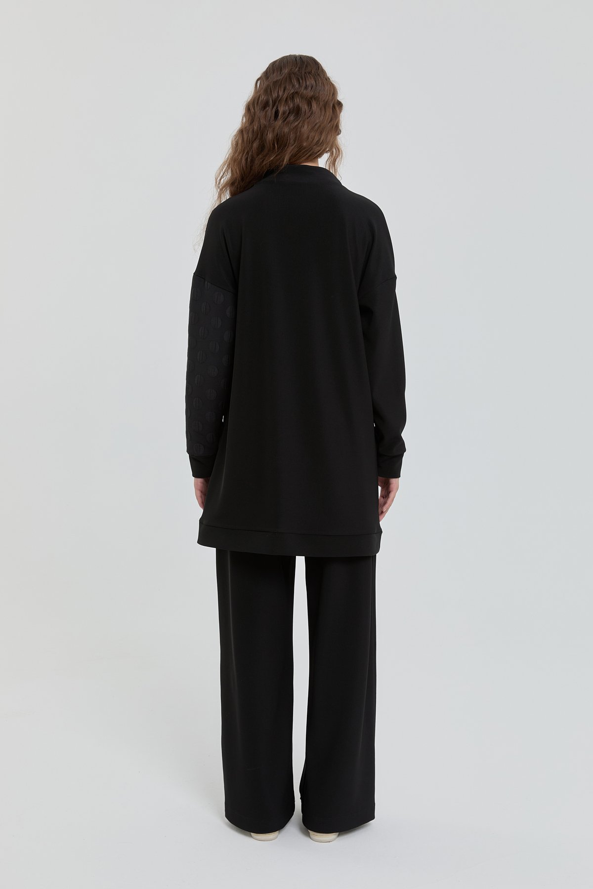 Oversize Örme Pantolon Tunik Takım - Siyah