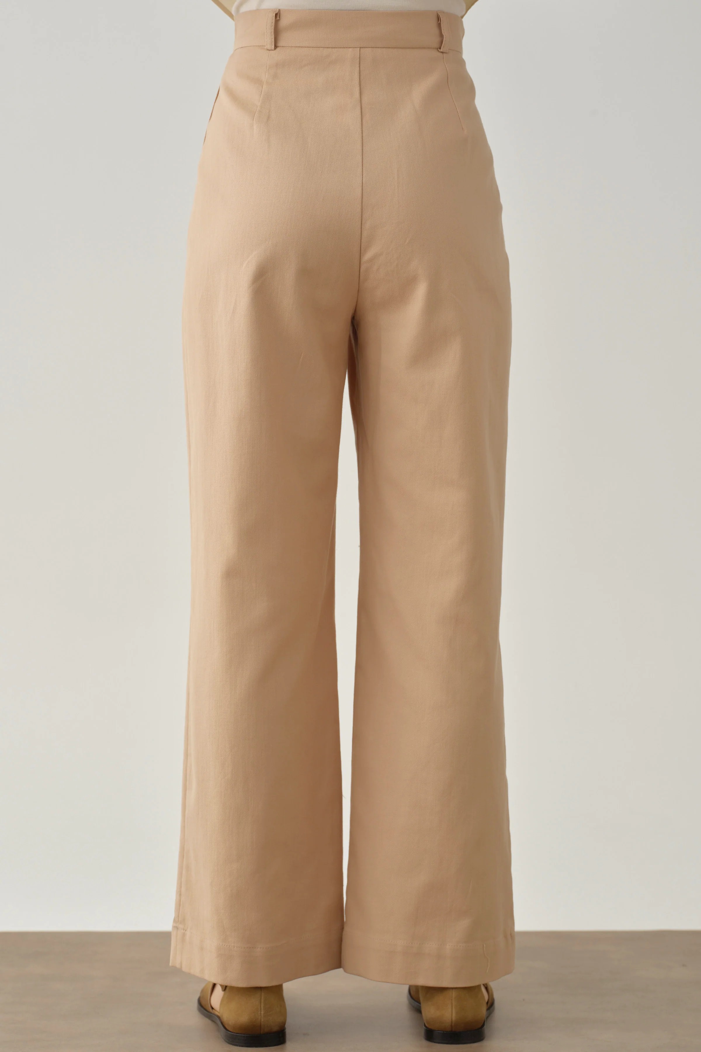 Pile Detaylı Pantolon - Bej