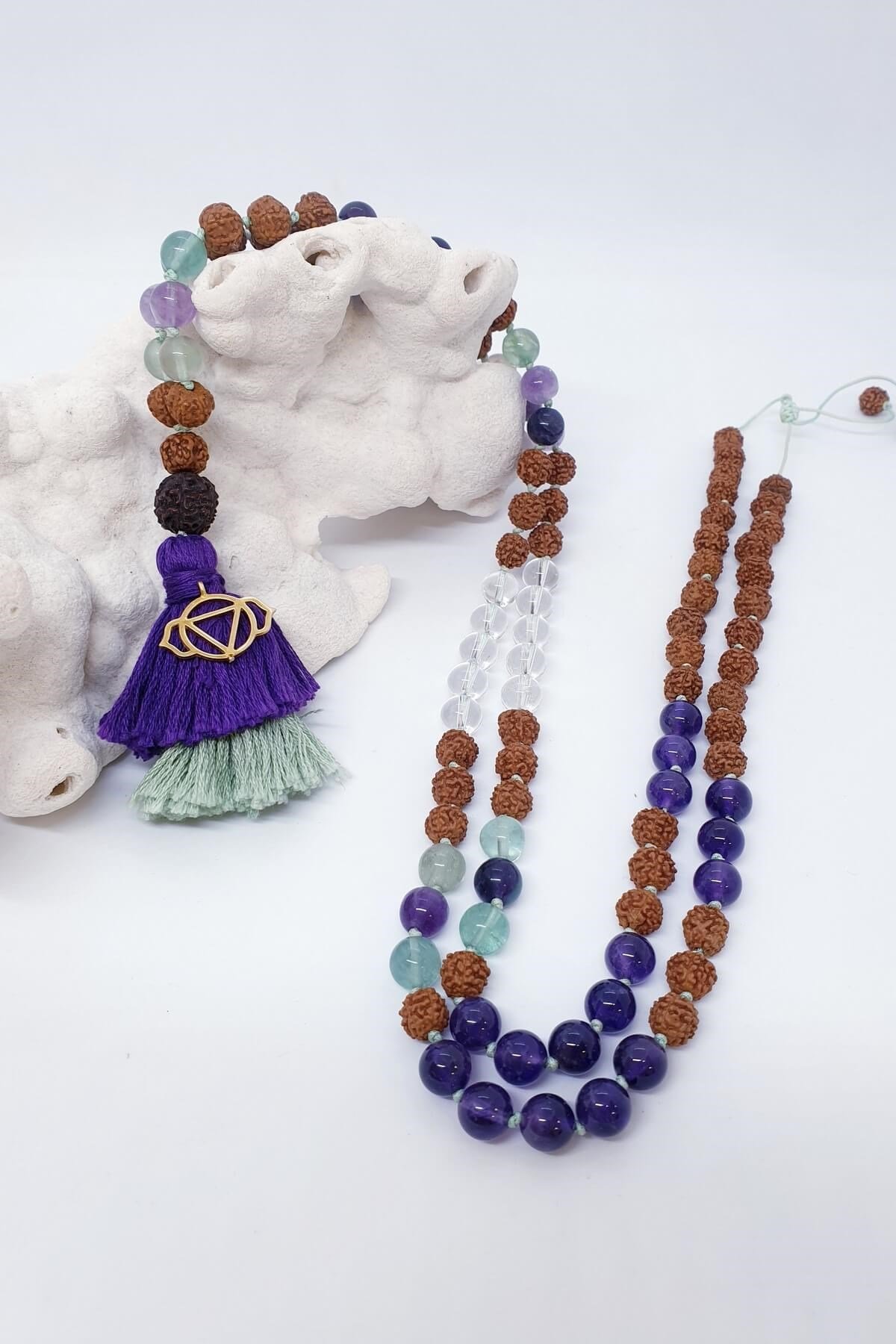 3.eye Chakra 108 Mala Necklace