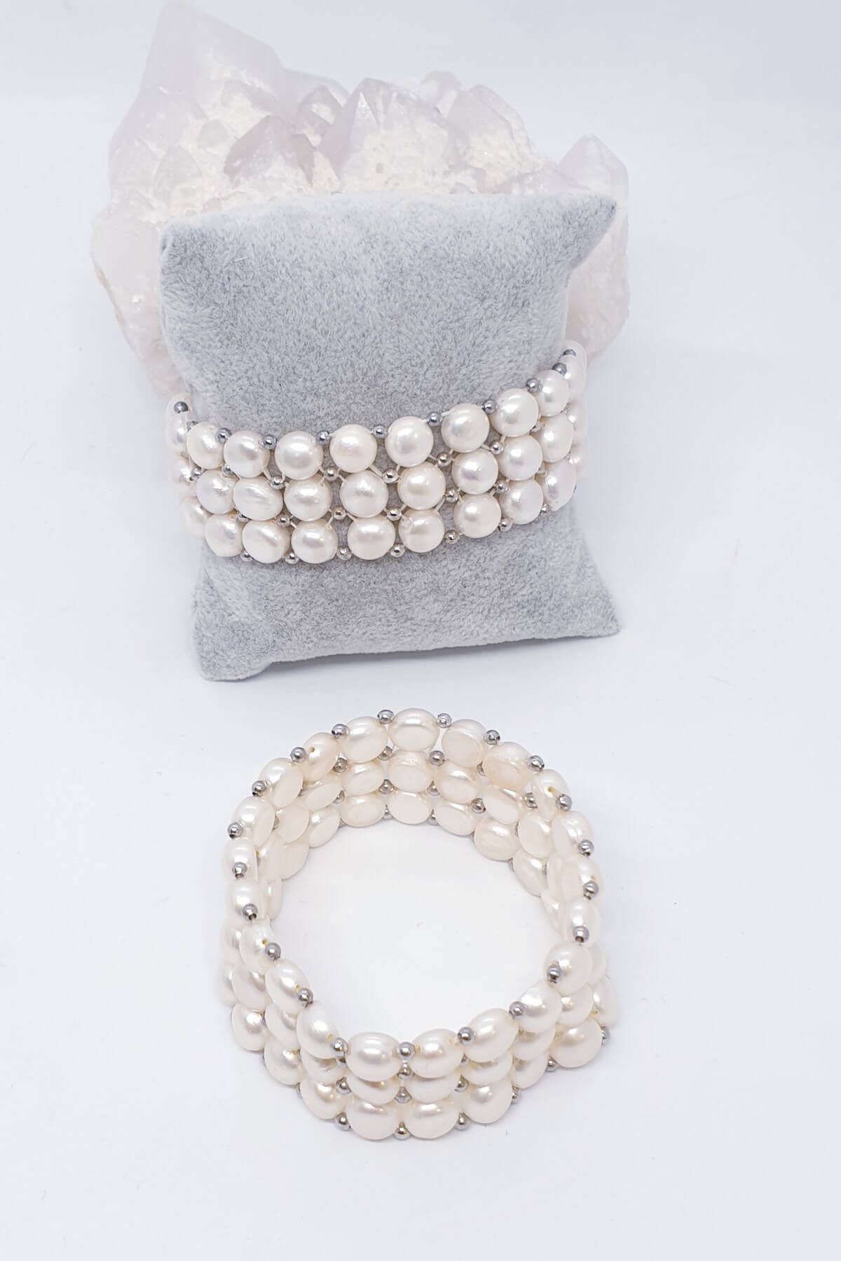 3'Lü İnci Lastikli Bileklik