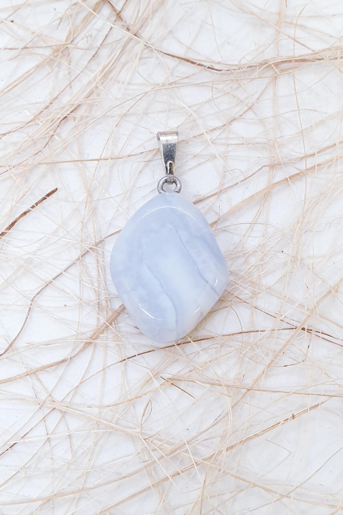 4-6 GR Mavi Dantel Akik Kolye Ucu