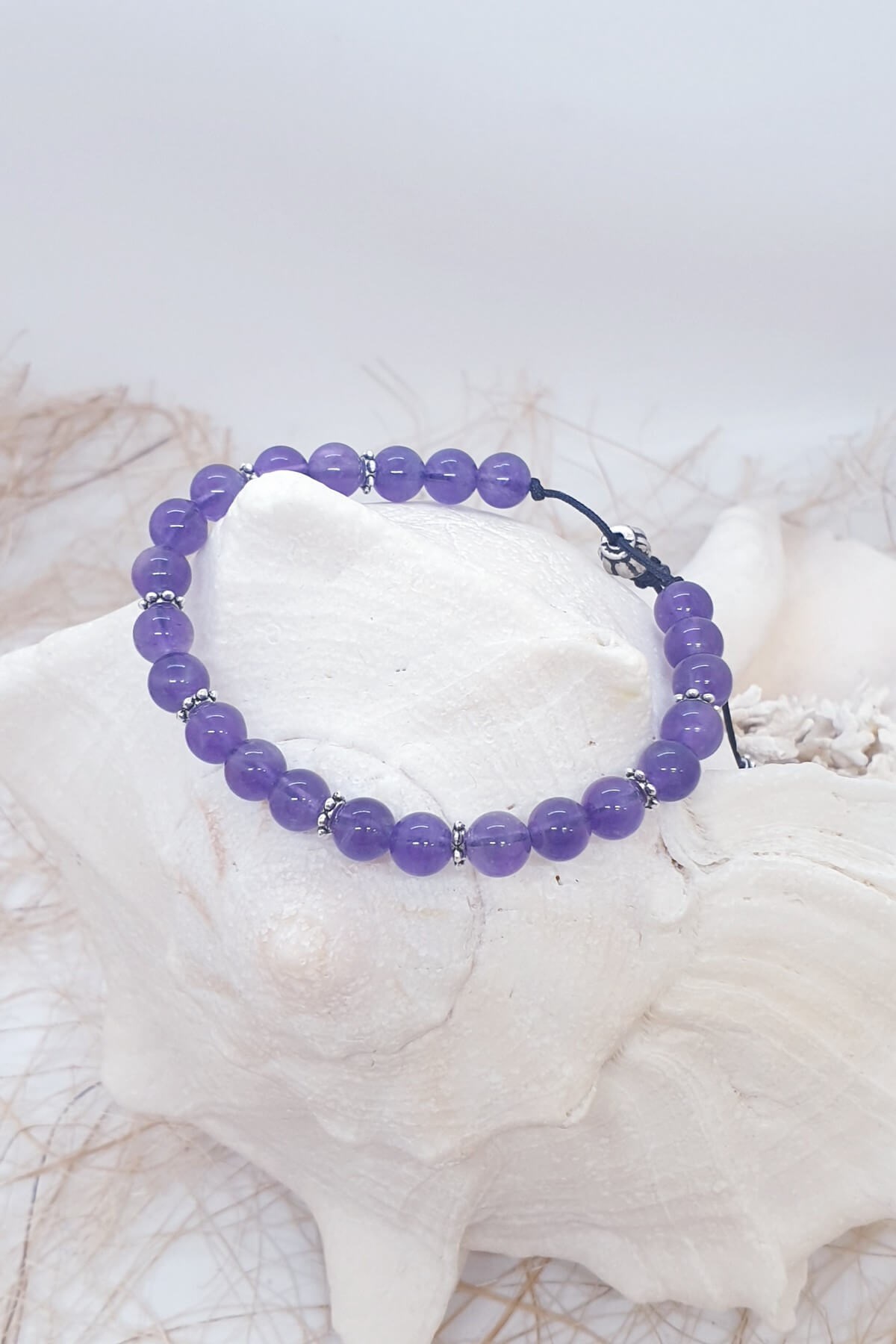 6 mm Ametist Ayarlanabilir Bileklik