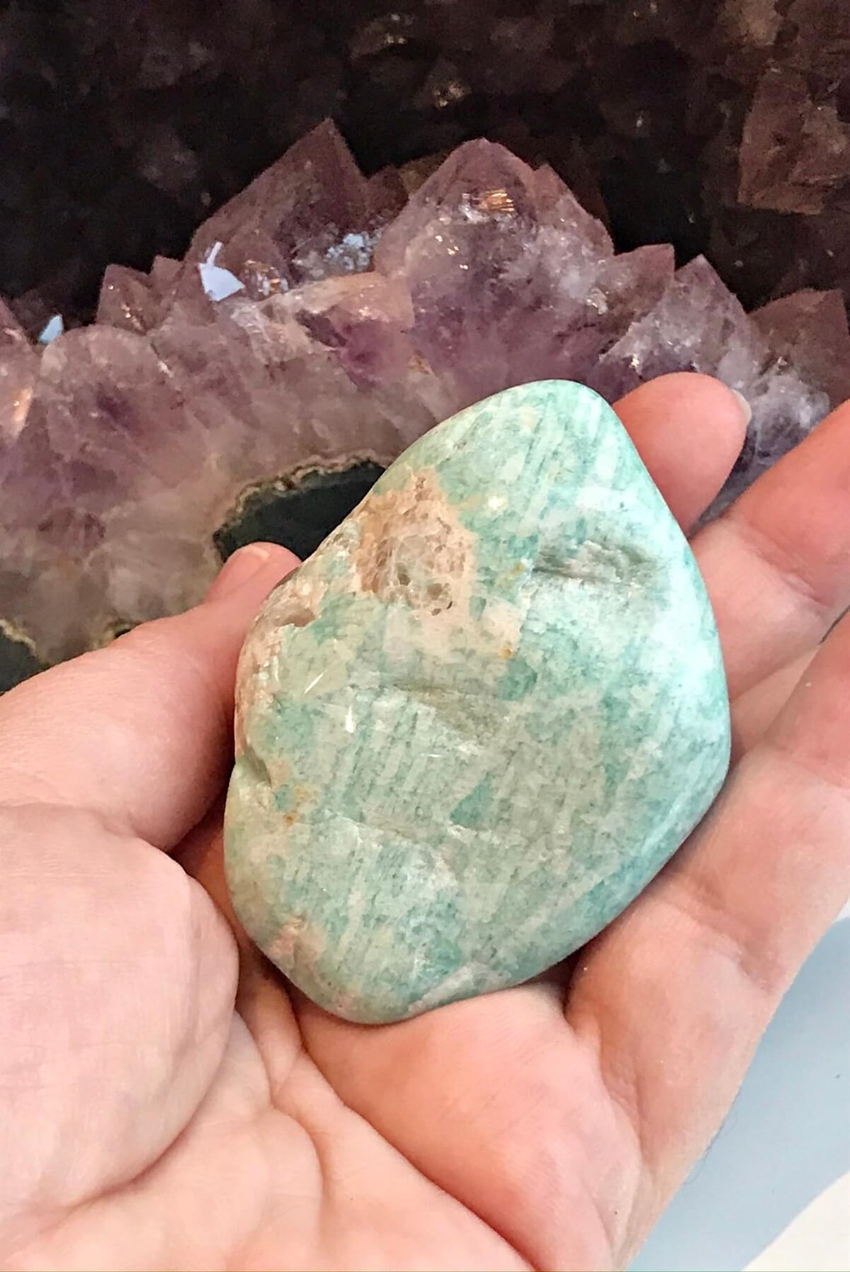 Amazonit Tamburlanmış Taş