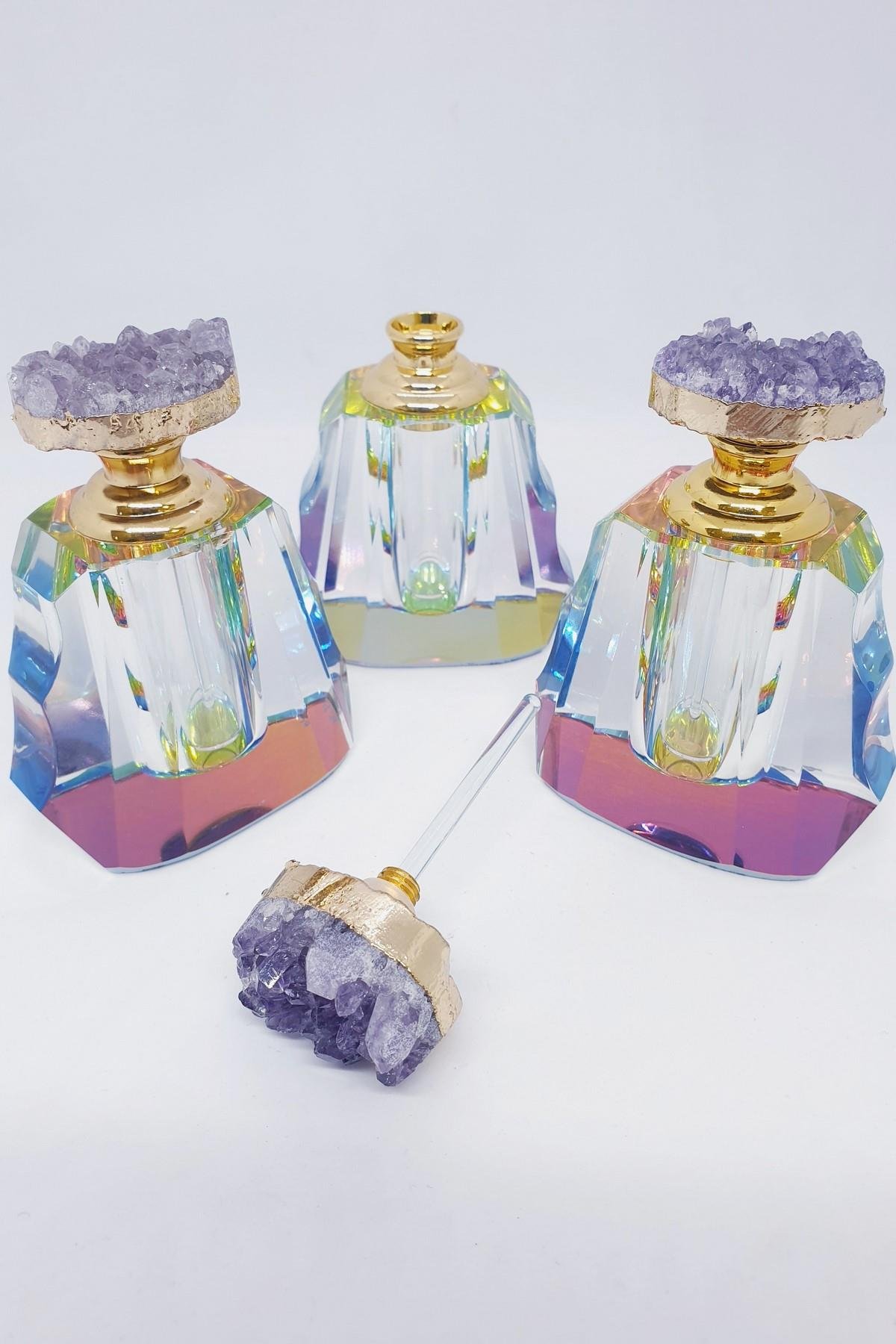 Ametist Doğal Taş Özel Tasarım Parfüm Şişesi