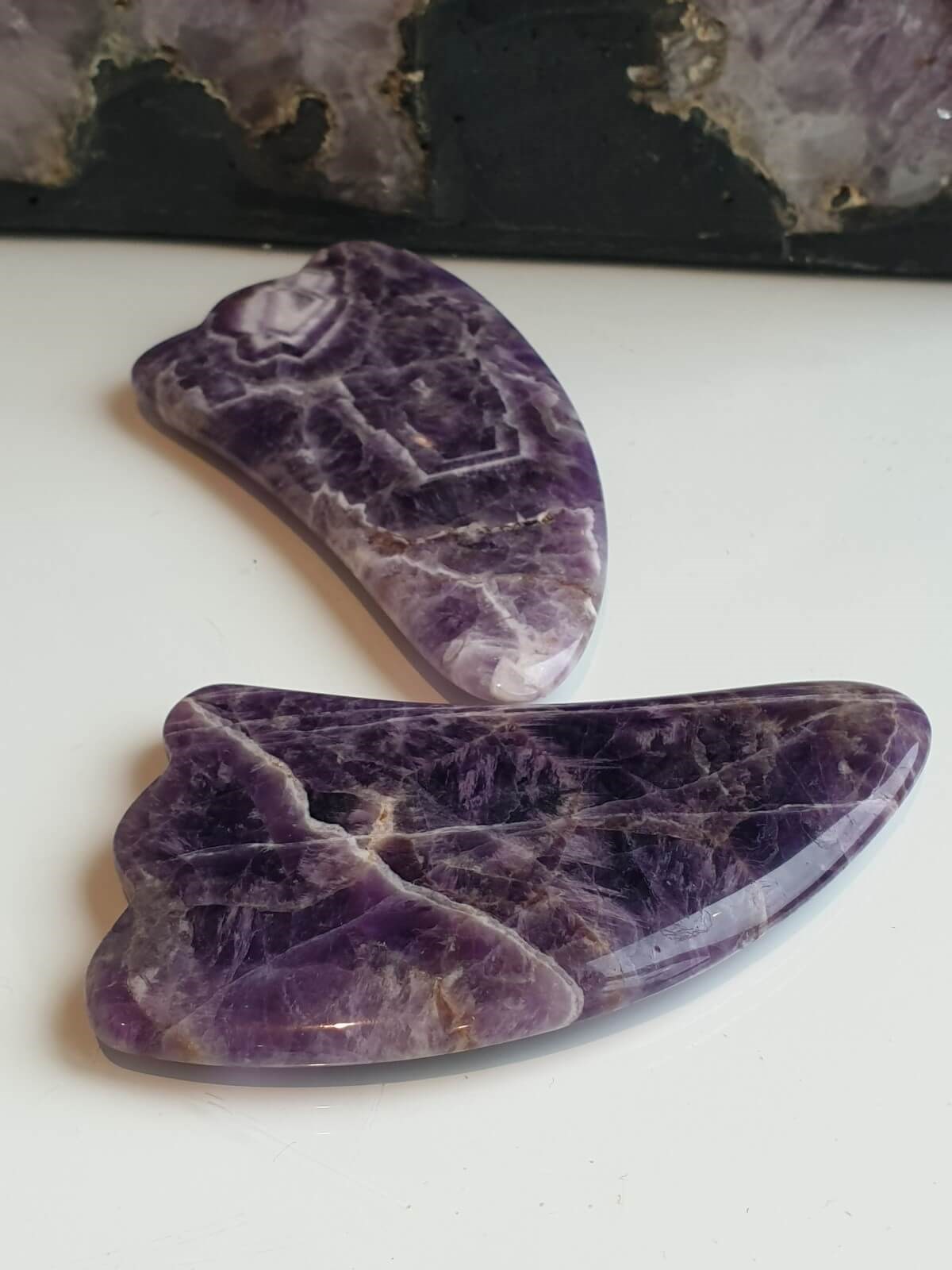 Ametist Gua-Sha Masaj Tarağı 