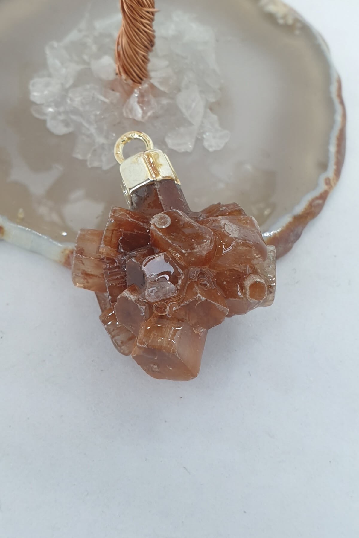 Aragonit Salkım Küme Kolye Ucu