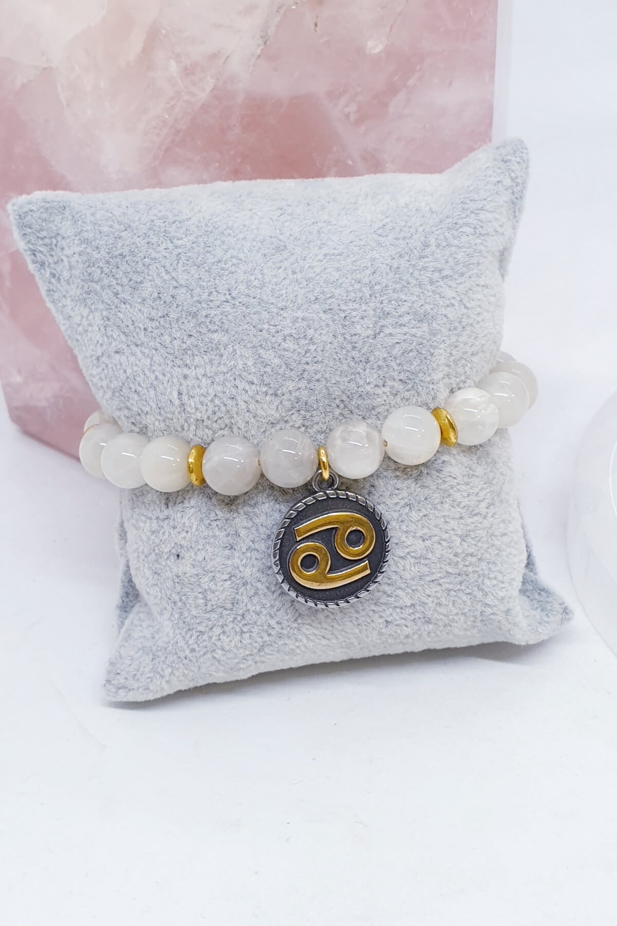 Ay Taşı Yengeç Burcu Doğal Taş Bileklik