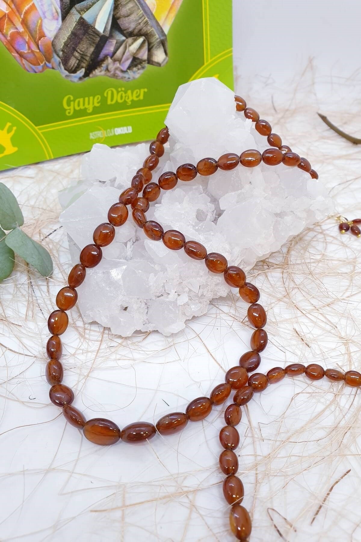 Elegant Kahverengi Turmalin Doğal Taş Kolye