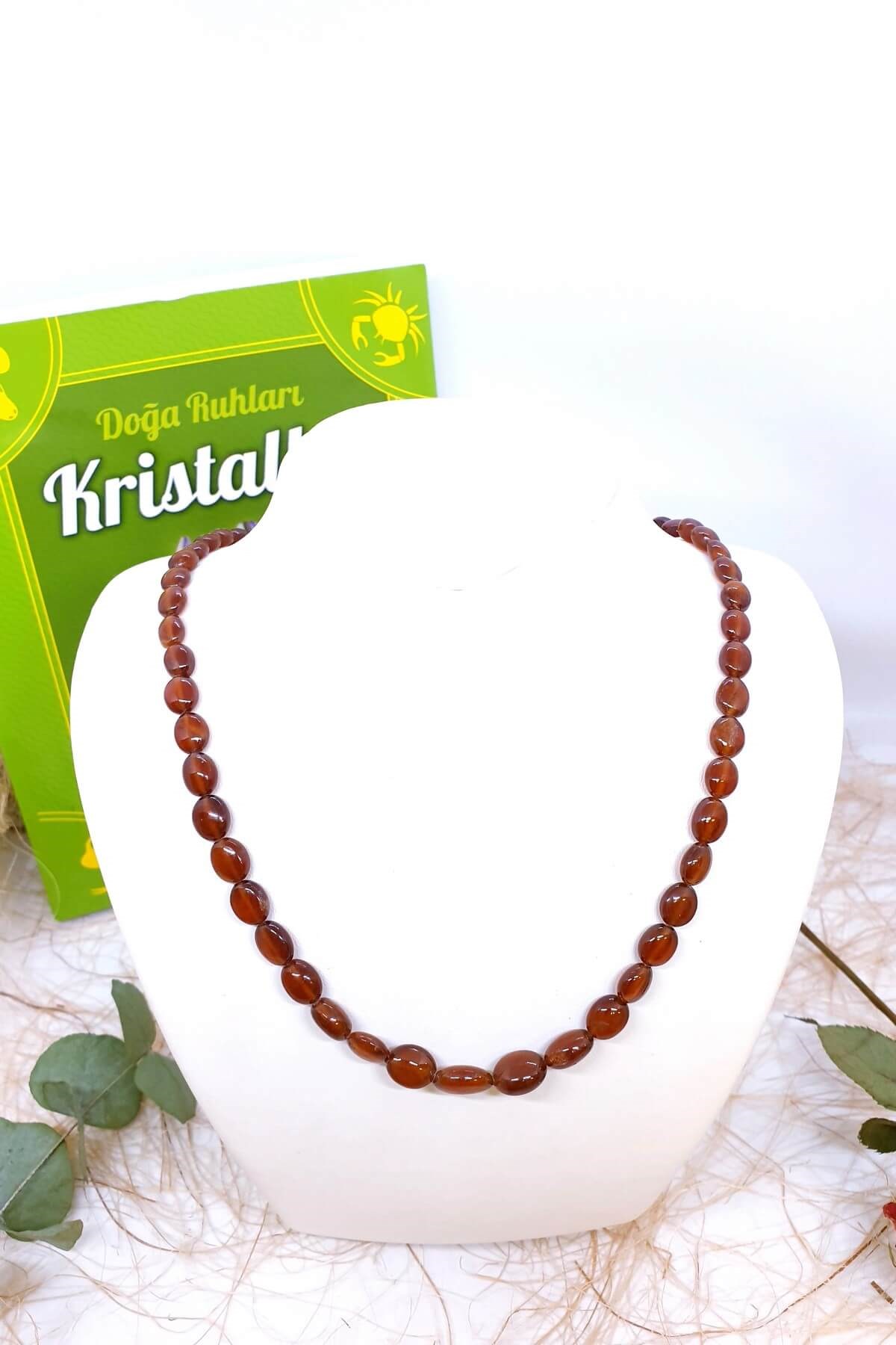 Elegant Kahverengi Turmalin Doğal Taş Kolye