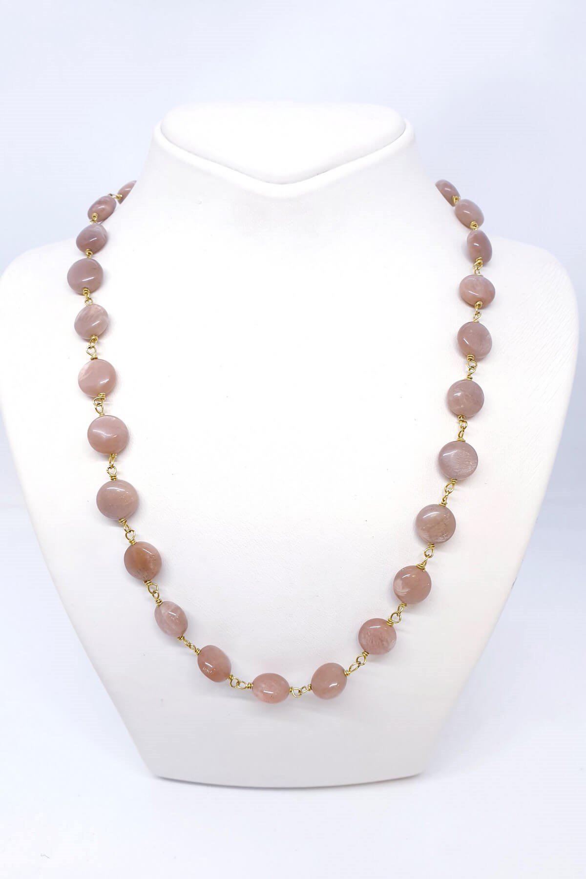 Elegant Pembe Doğal Taş Butik Kolye