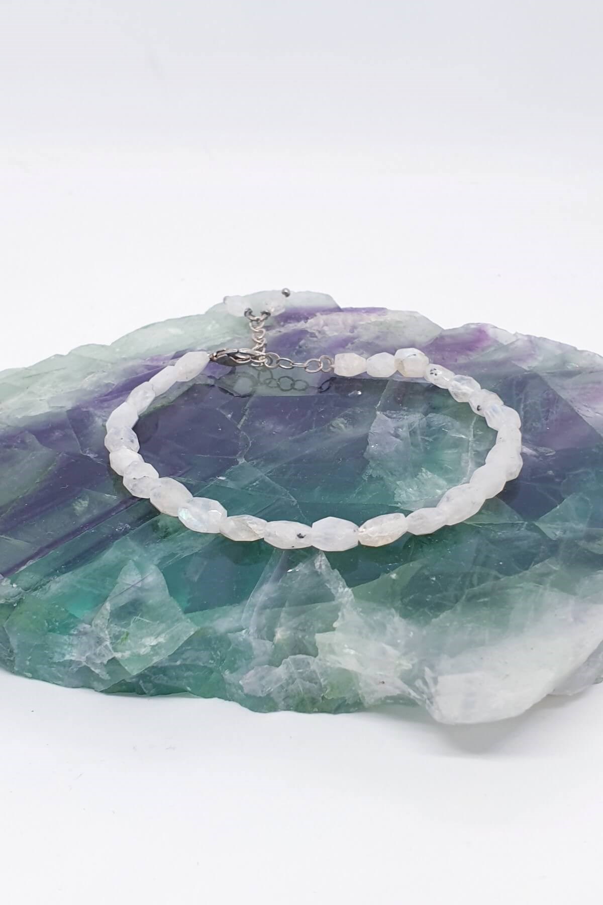 Fasetli Ay Taşı Bileklik