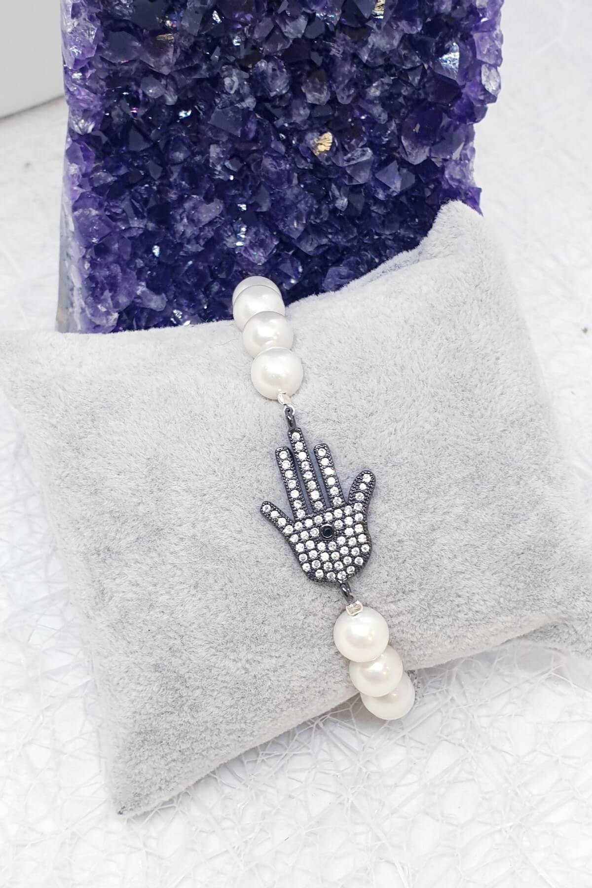 Fatmanın Eli İnci Doğal Taş Bileklik