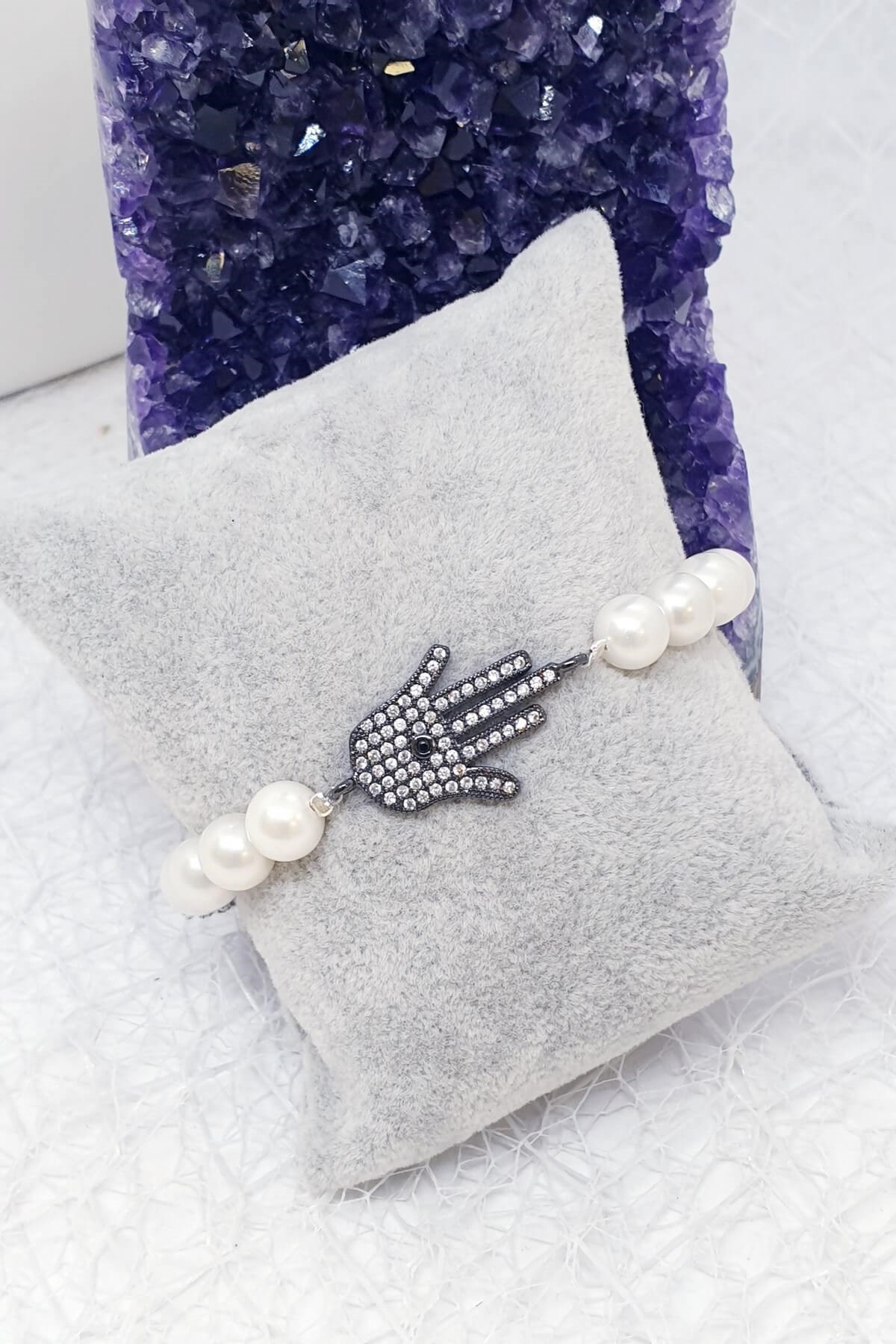 Fatmanın Eli İnci Doğal Taş Bileklik