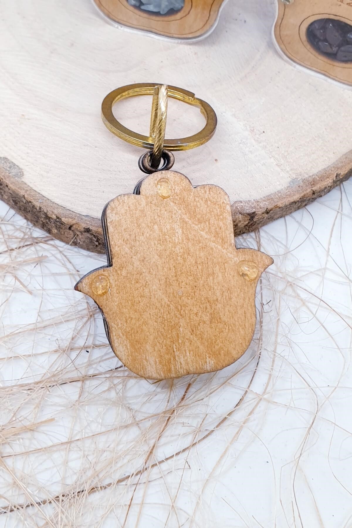 Fatmanın Eli Sitrin Doğal Taşlı Yay Burcu Anahtarlık