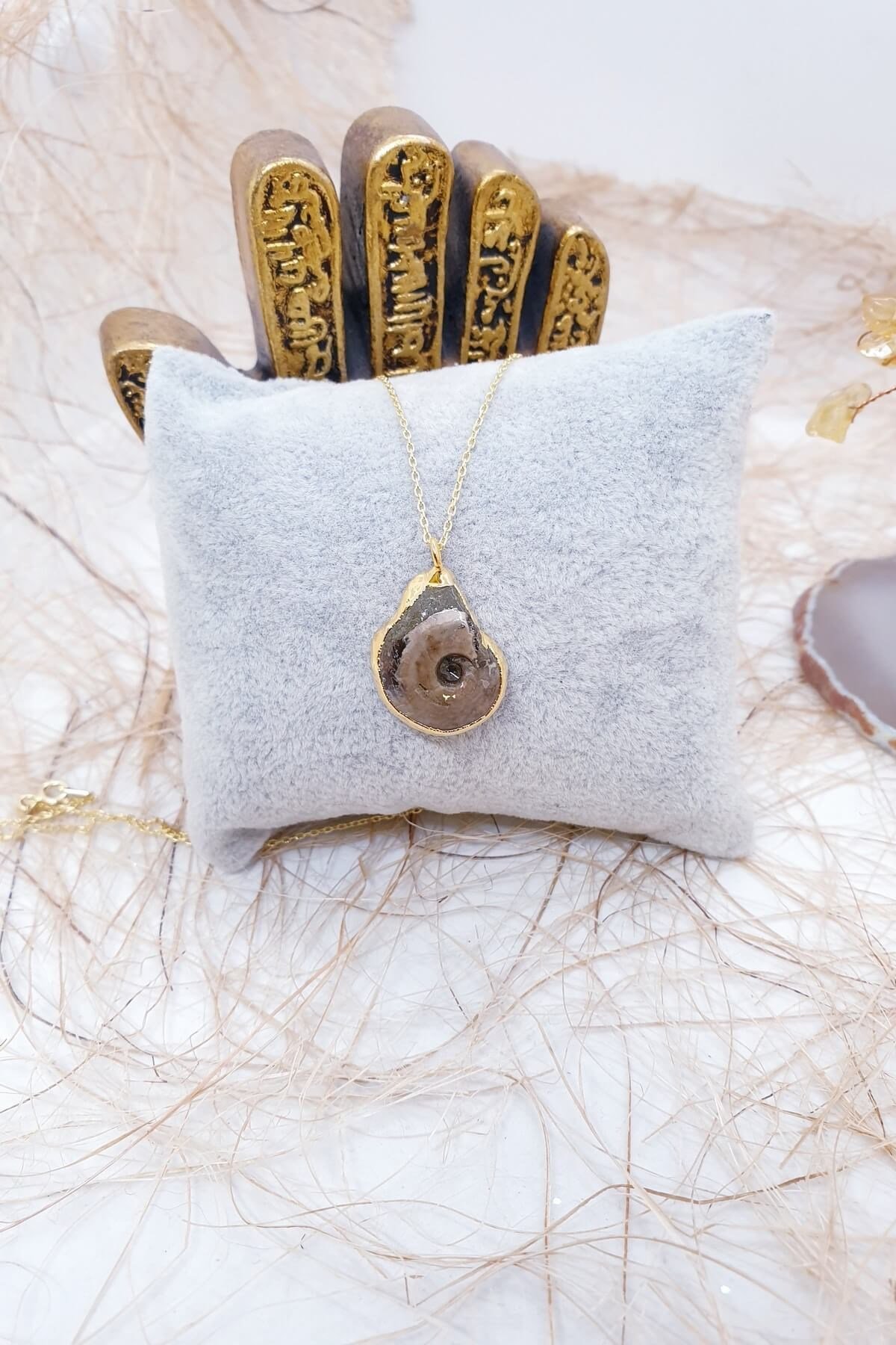 Fossil Doğal Taş Kolye