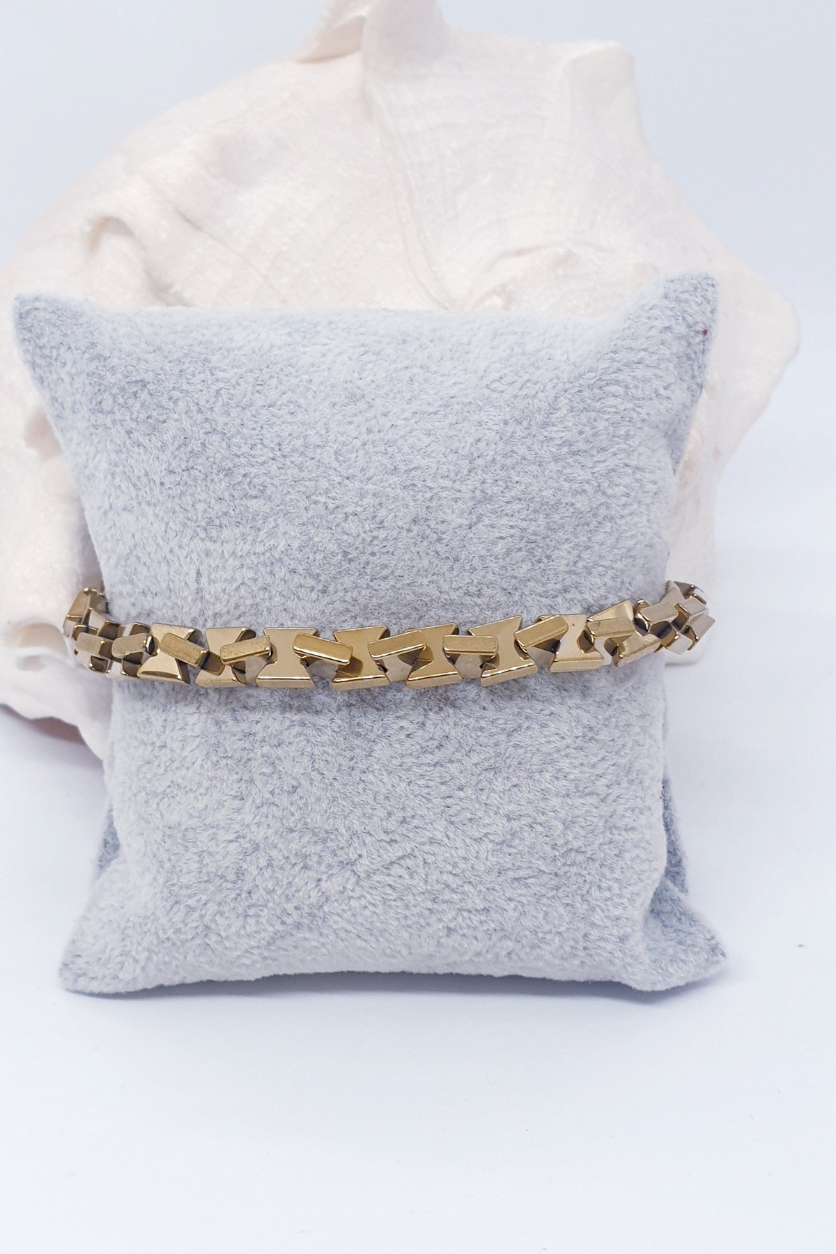 Geometrik Hematit Bileklik