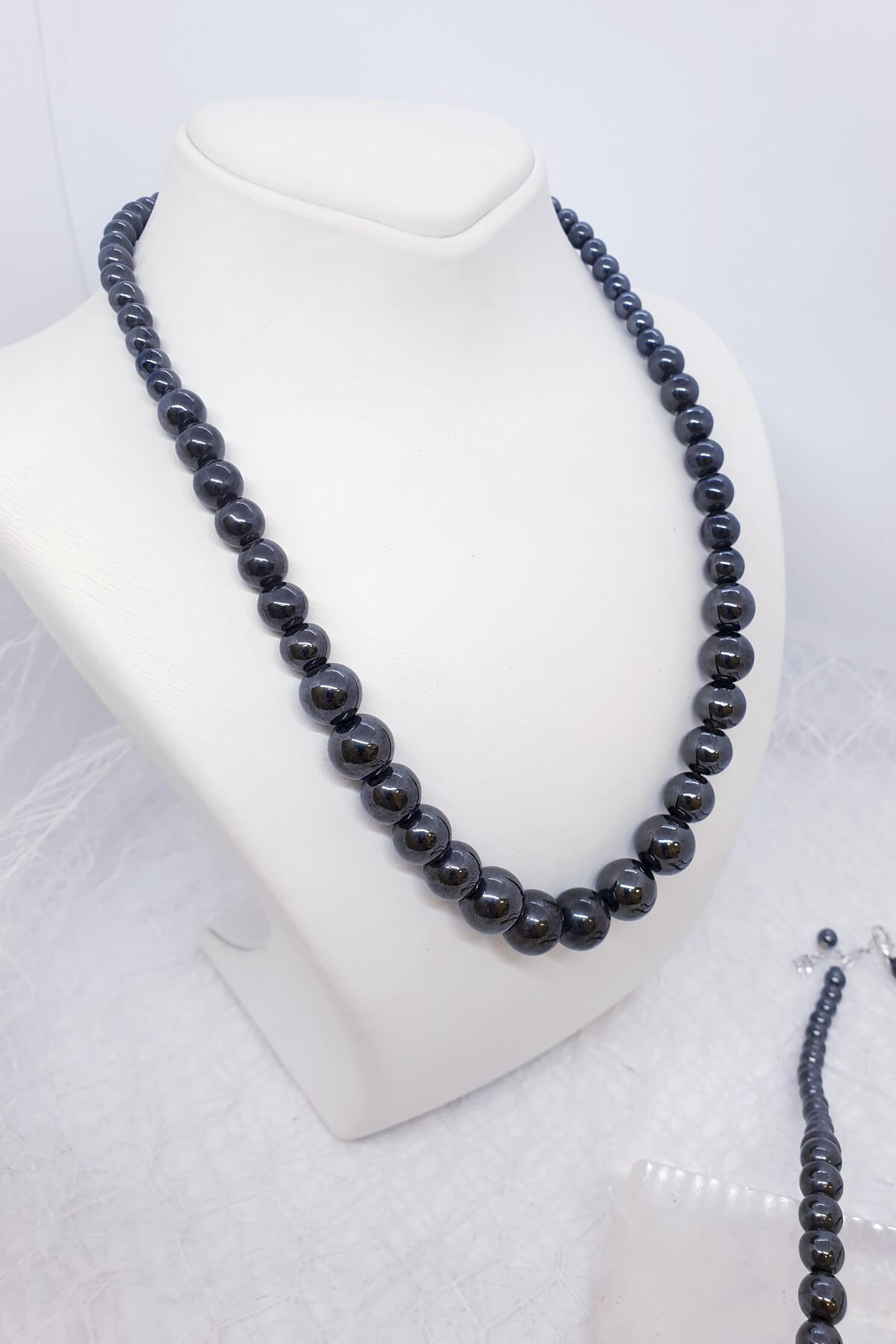 Hematit Doğal Taş Kolye